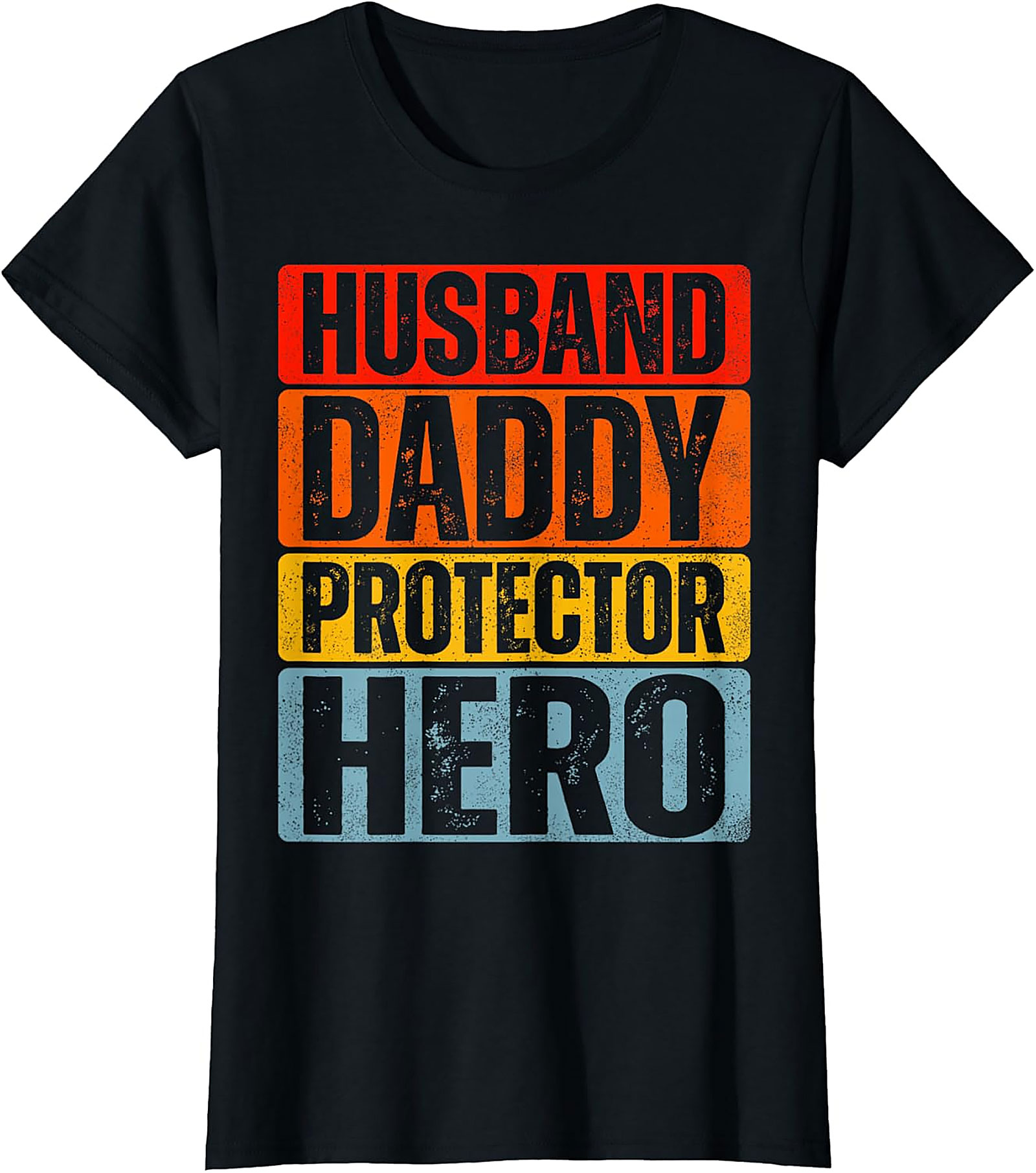 Husband Daddy Protector Hero T-Shirt - Retro Dad Tee