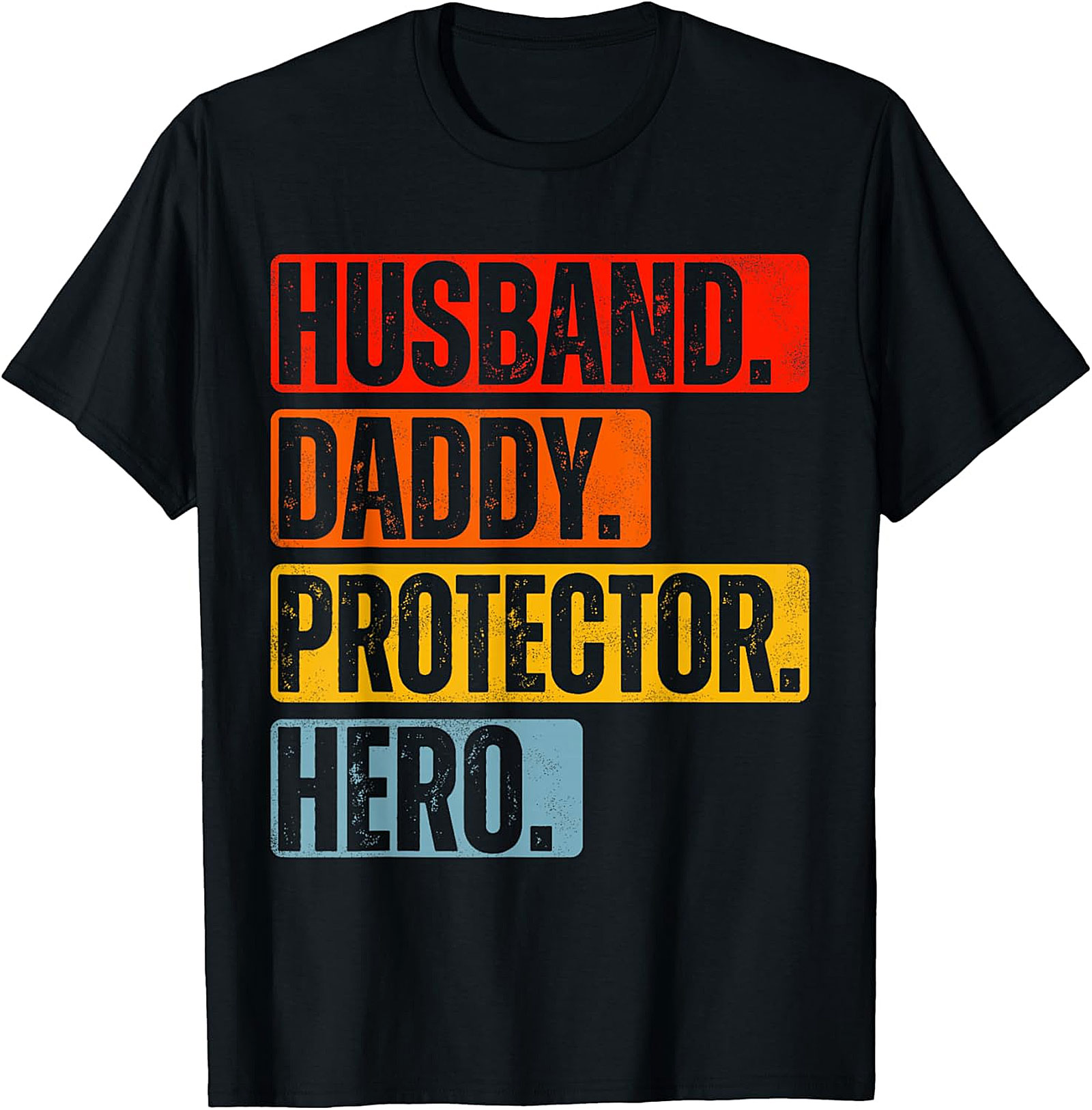 Husband Daddy Protector Hero T-Shirt | Retro Dad Graphic Tee