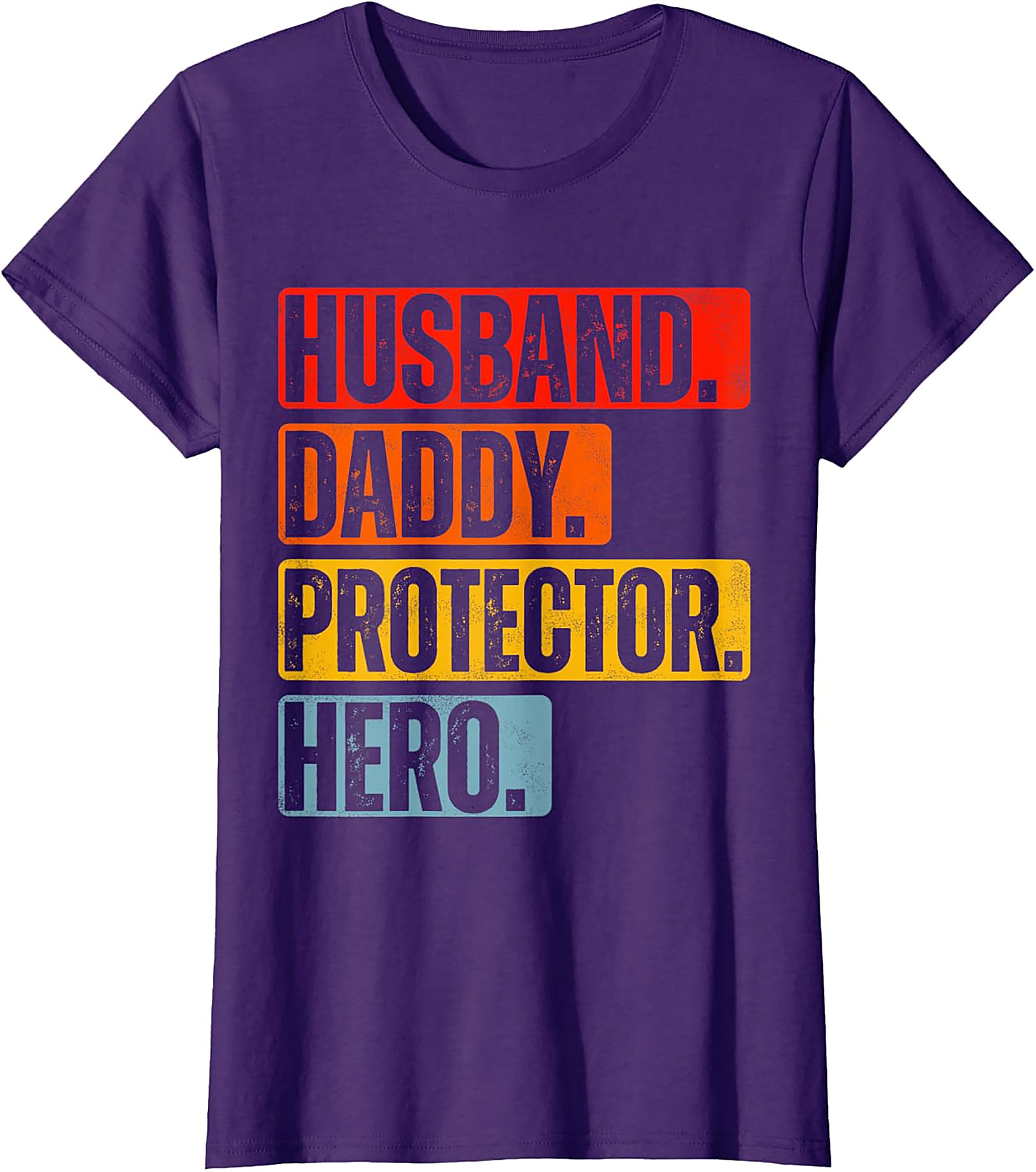 Husband Daddy Protector Hero T-Shirt | Retro Dad Graphic Tee