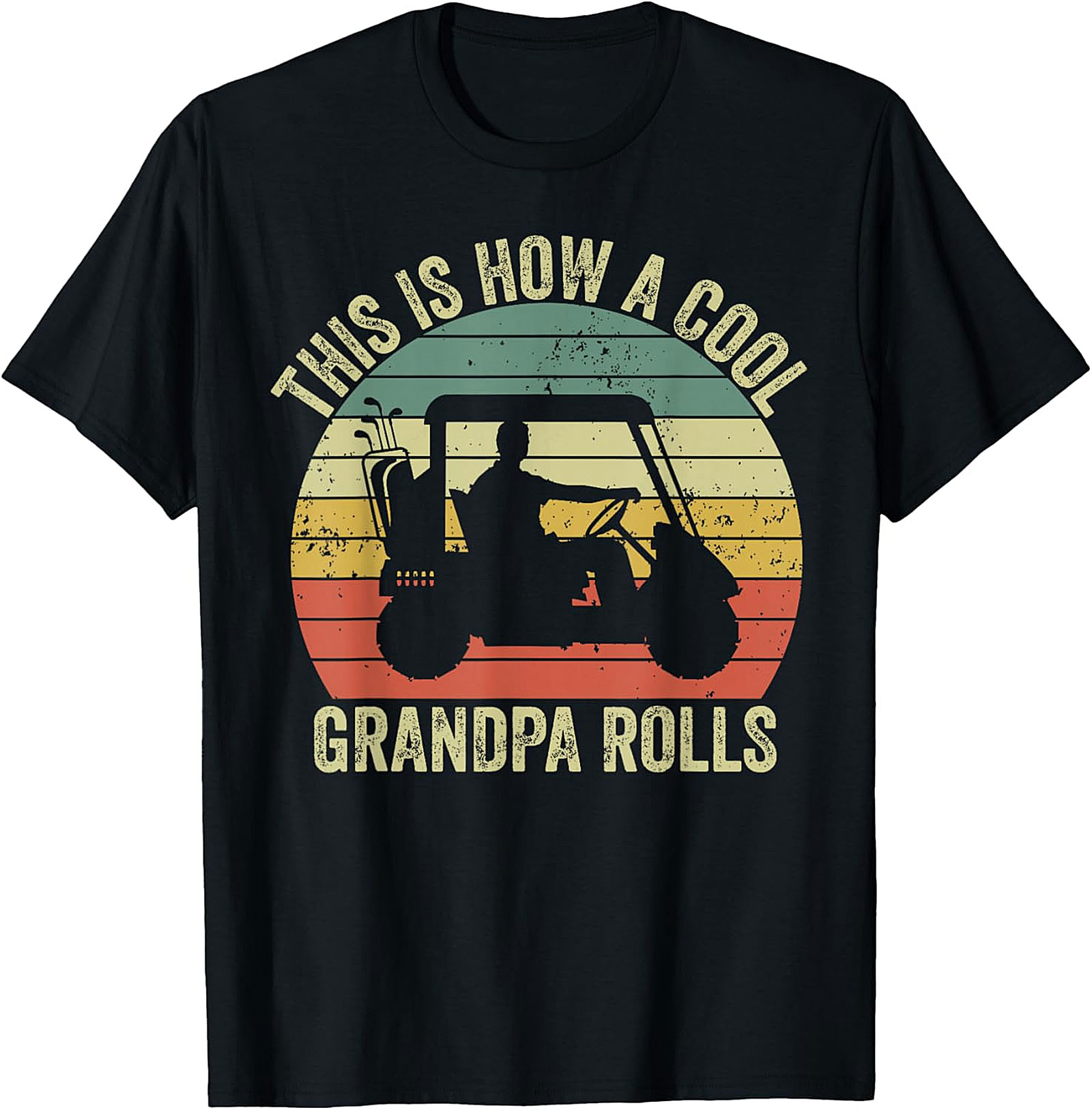 Cool Grandpa Golf T-shirt | Retro Golf Cart Tee for Men