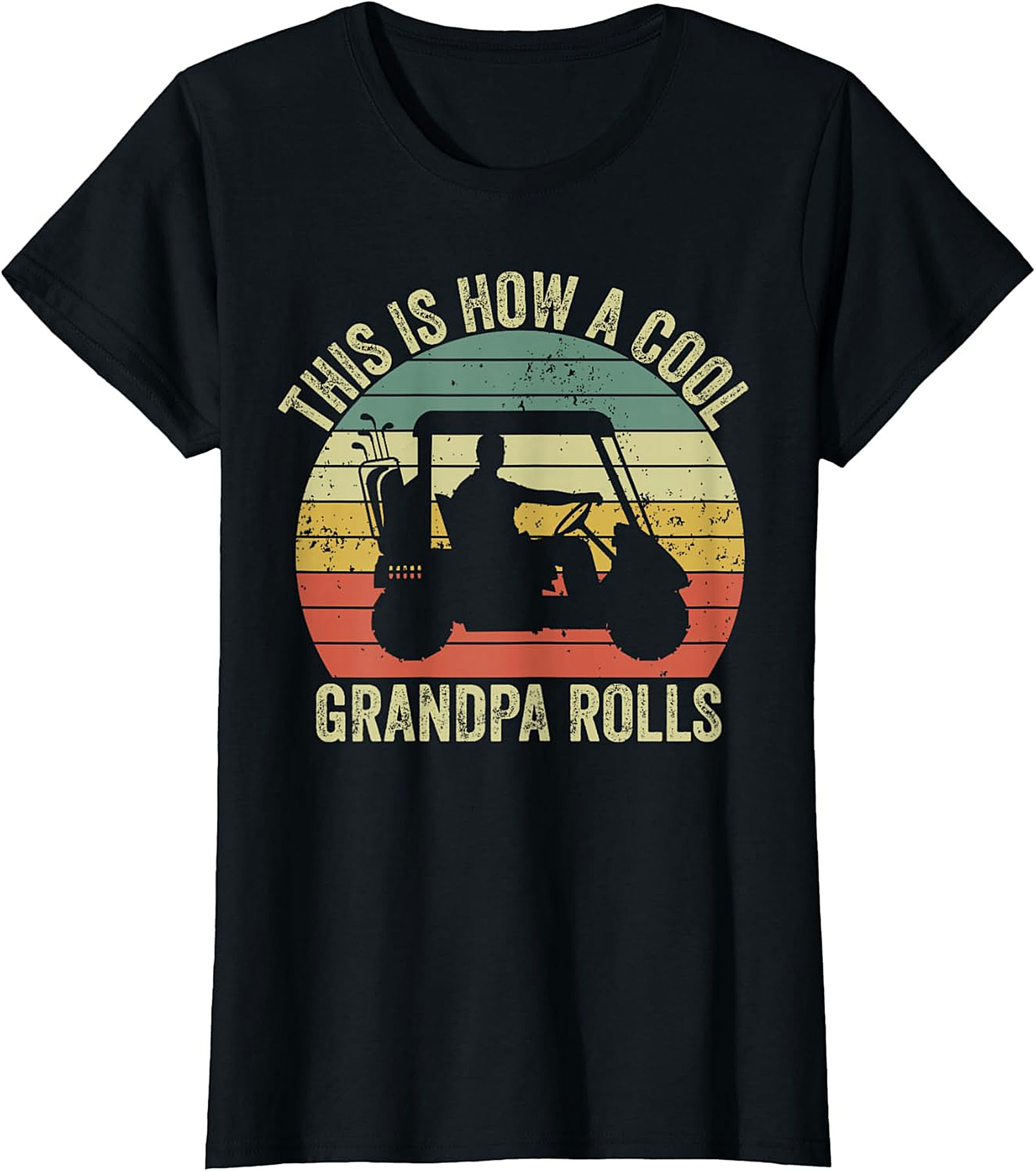 Cool Grandpa Golf T-shirt | Retro Golf Cart Tee for Men
