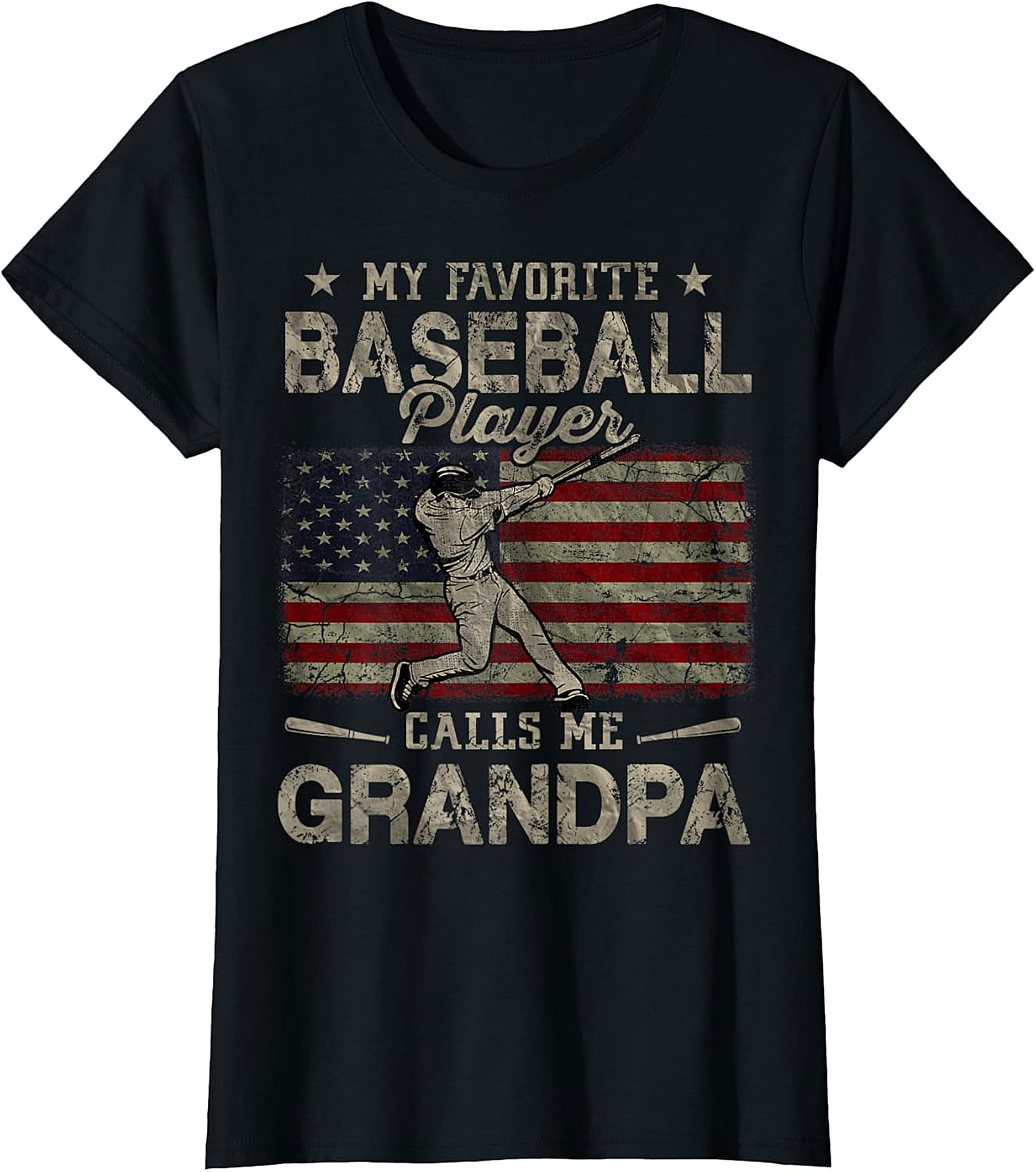  Baseball Grandpa T-shirt | My Favorite Player Calls Me Grandpa