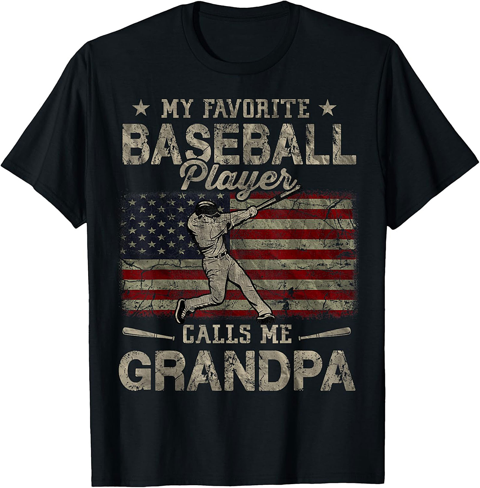 Baseball Grandpa T-shirt | My Favorite Player Calls Me Grandpa