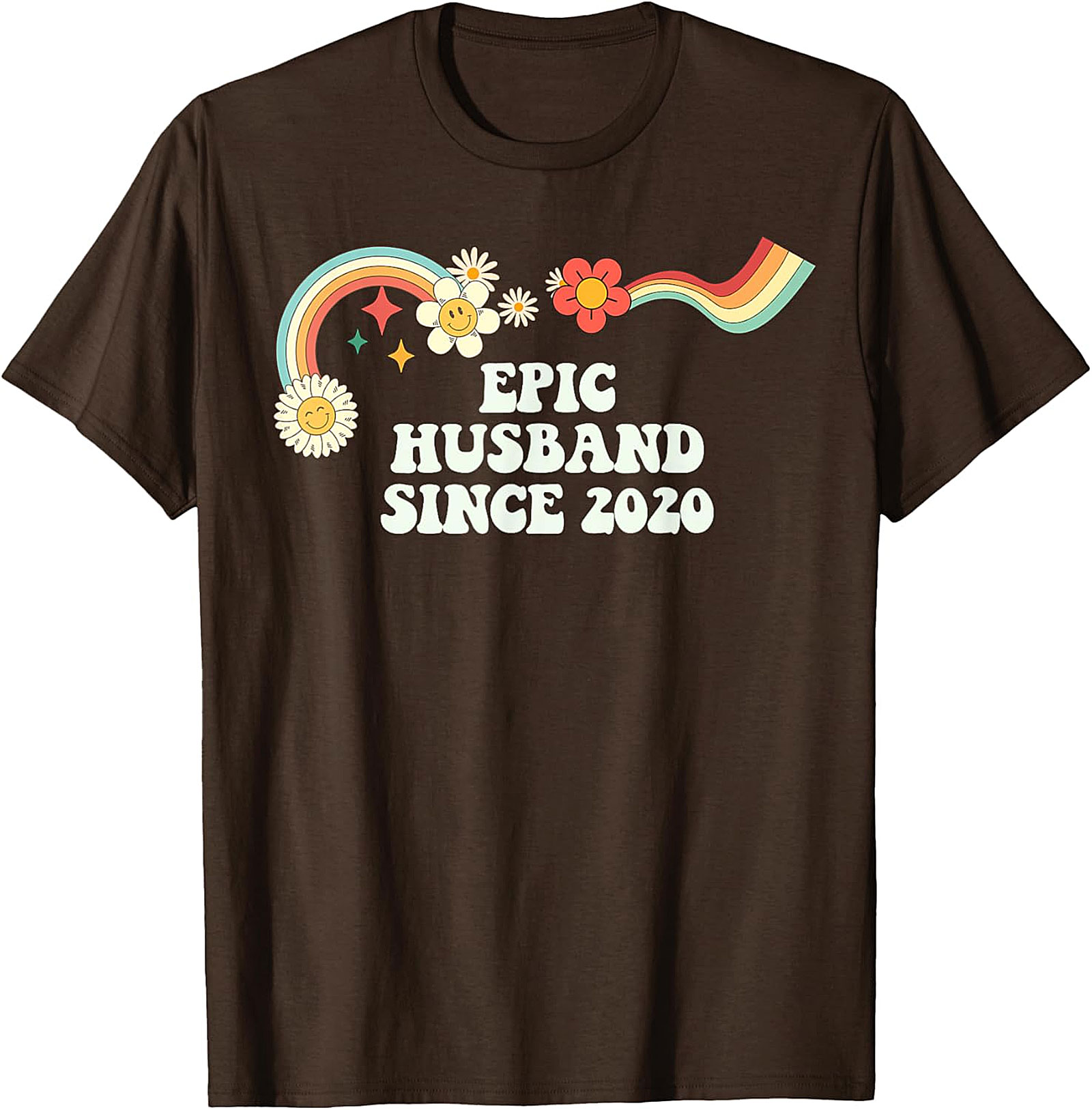 Epic Husband Since 2020 T-Shirt | Groovy Retro Gift Tee
