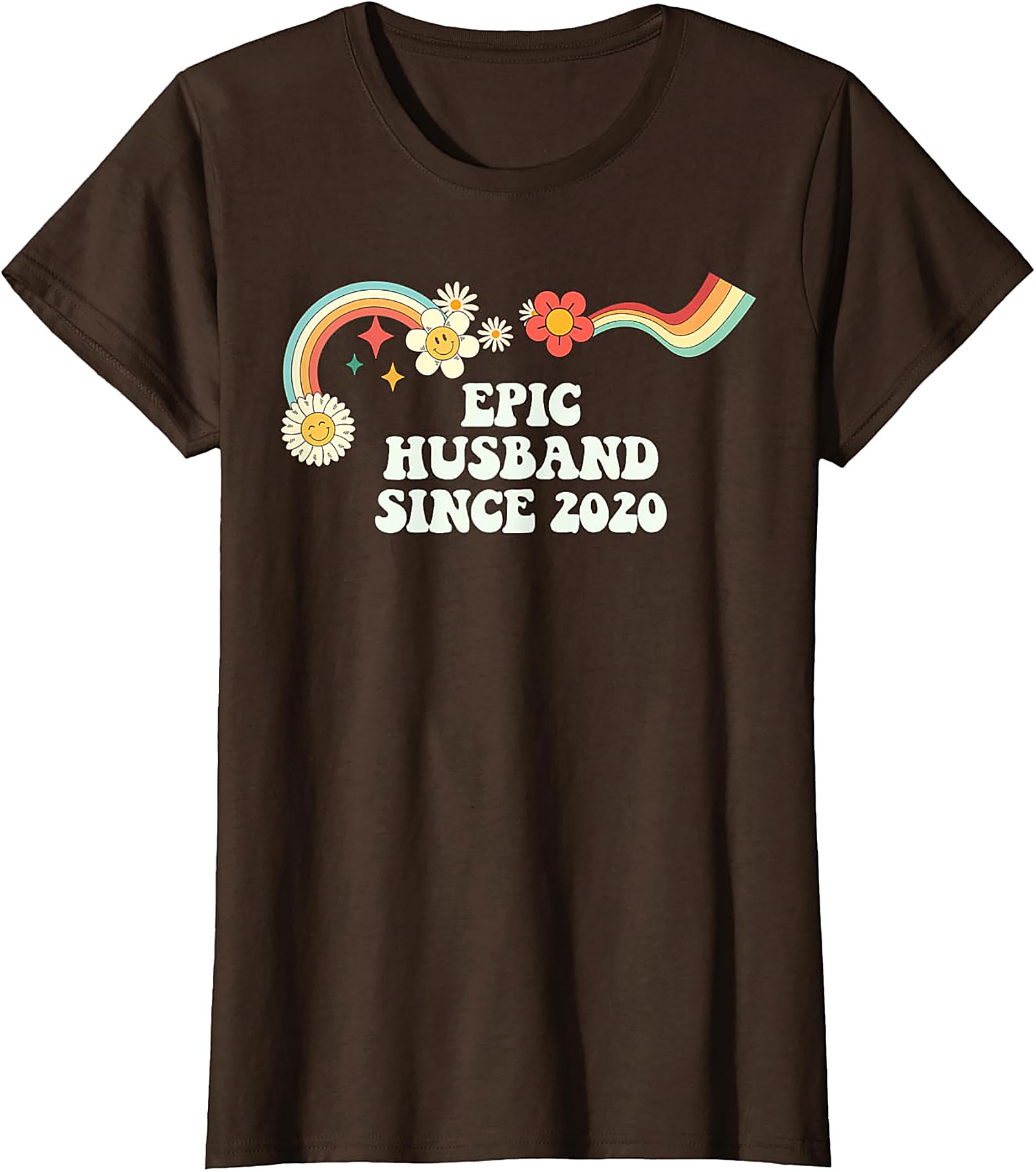 Epic Husband Since 2020 T-Shirt | Groovy Retro Gift Tee