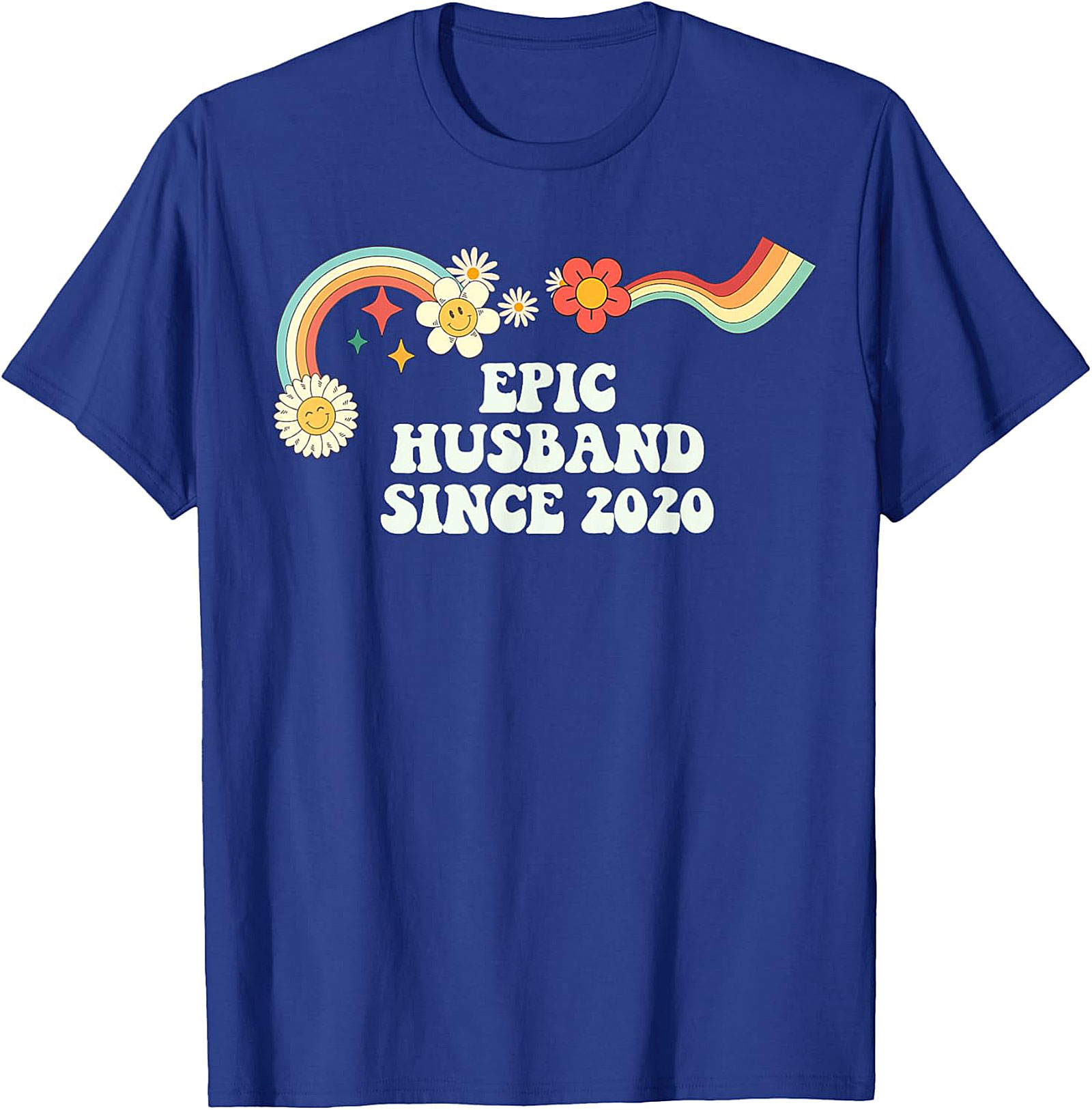 Epic Husband Since 2020 T-Shirt | Groovy Retro Gift Tee
