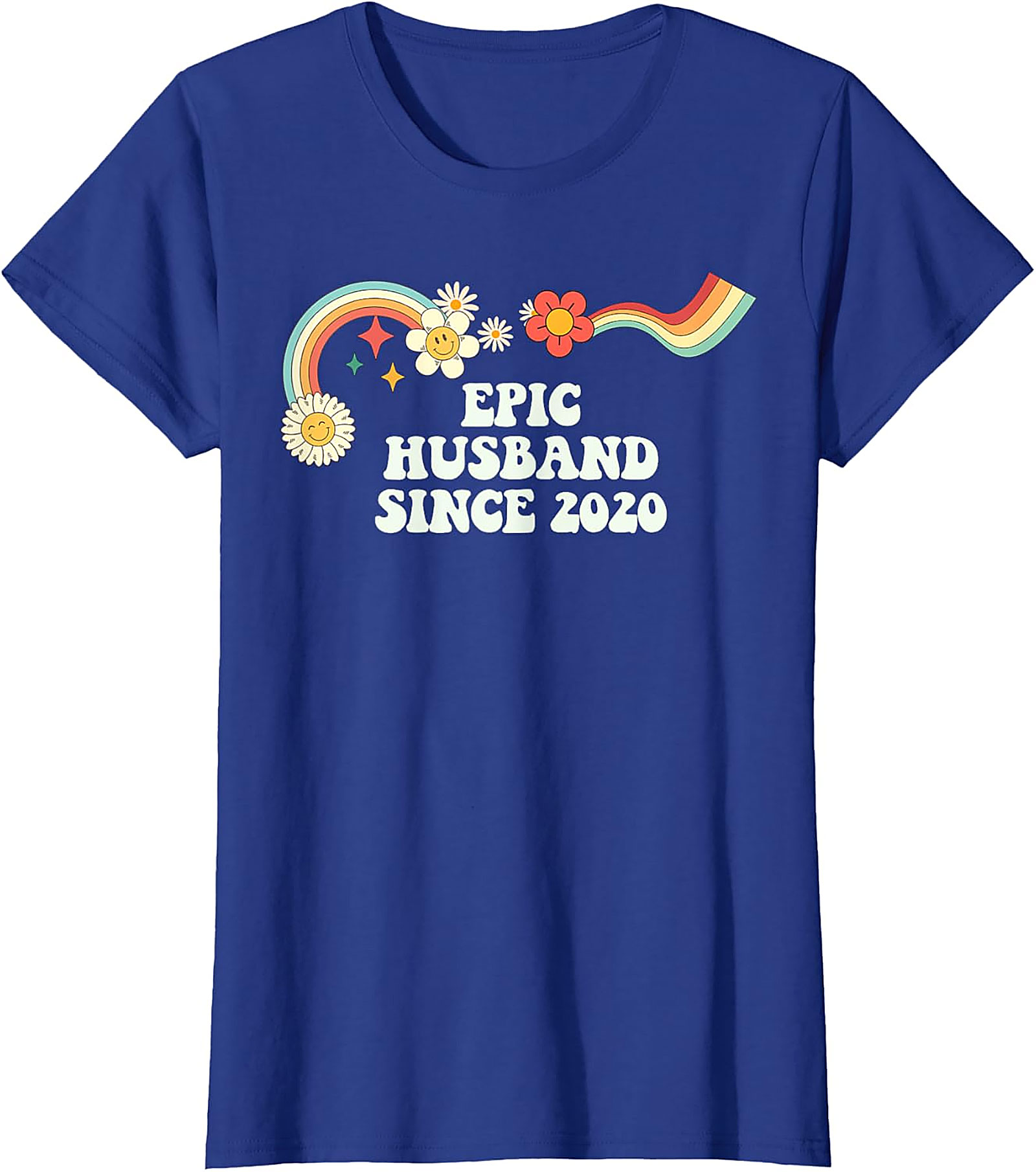 Epic Husband Since 2020 T-Shirt | Groovy Retro Gift Tee