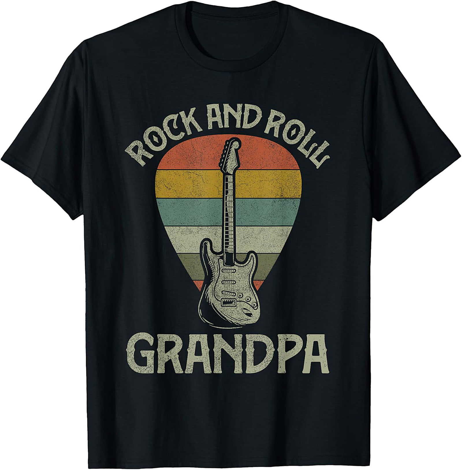 Vintage Rock and Roll Grandpa T-Shirt | Retro Guitar Tee