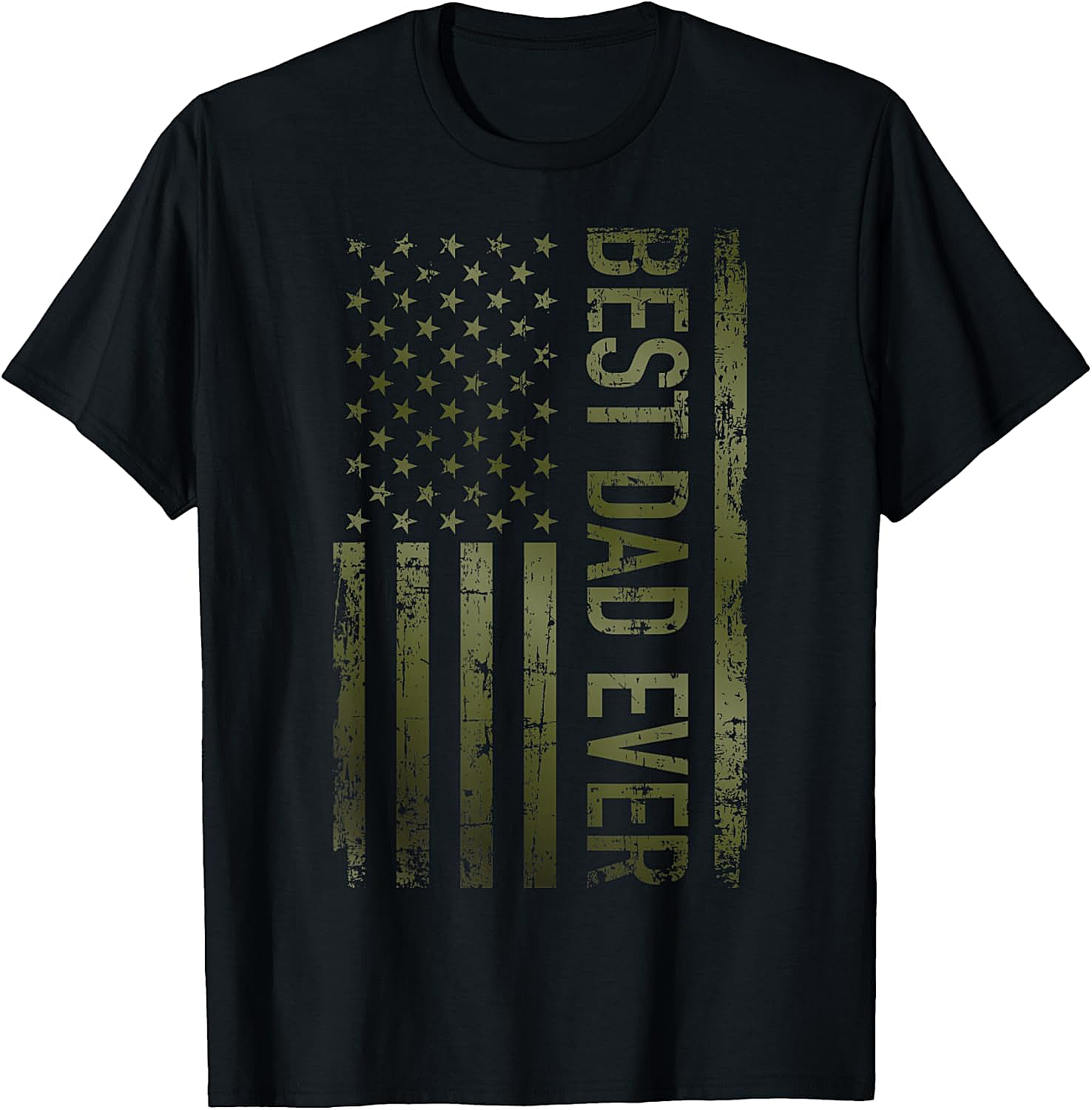Best Dad Ever American Flag T-Shirt Patriotic Dad Gift