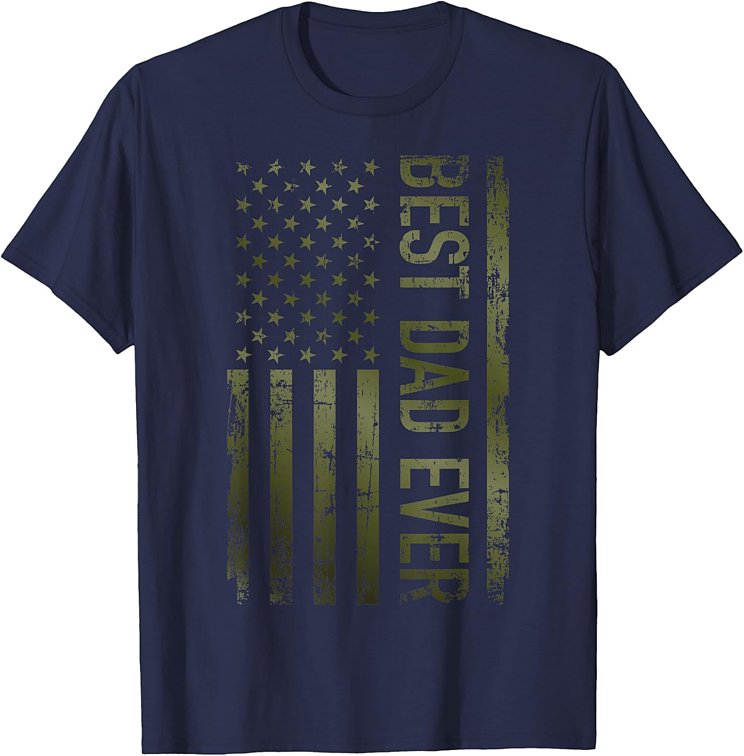 Best Dad Ever American Flag T-Shirt Patriotic Dad Gift