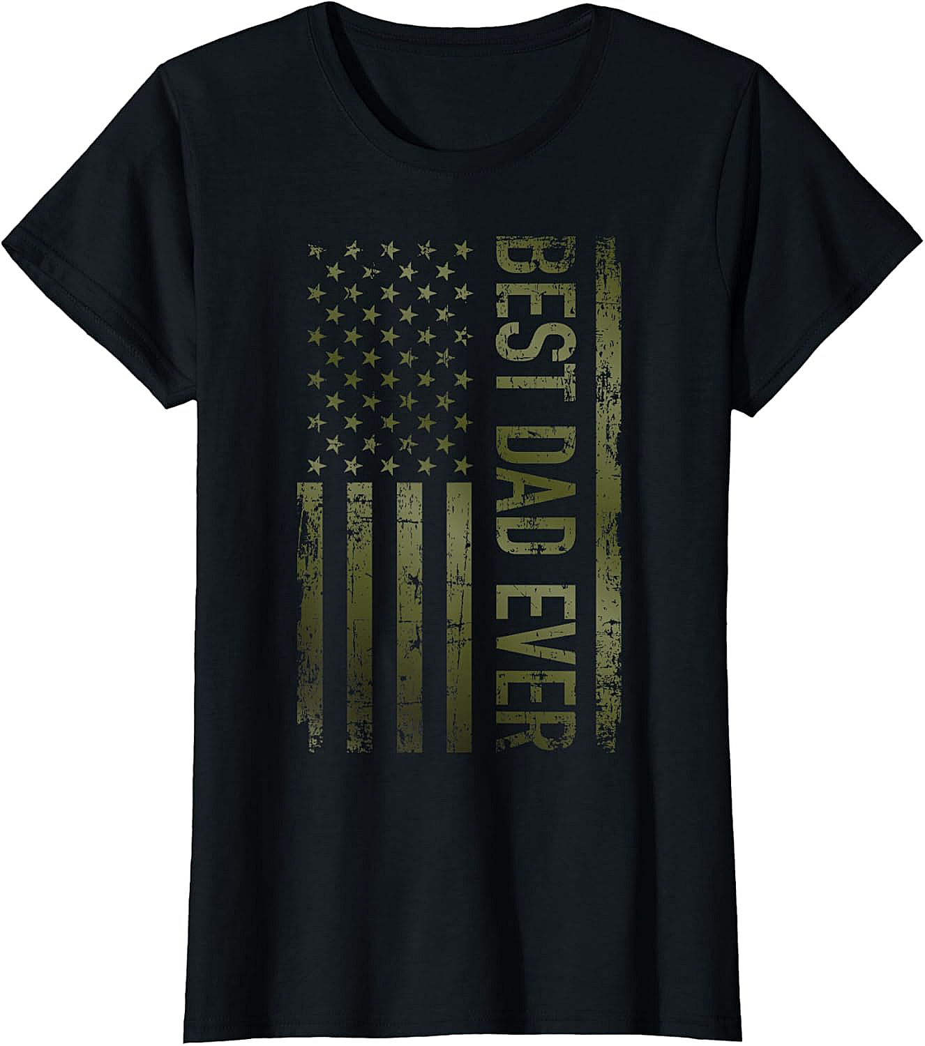 Best Dad Ever American Flag T-Shirt Patriotic Dad Gift