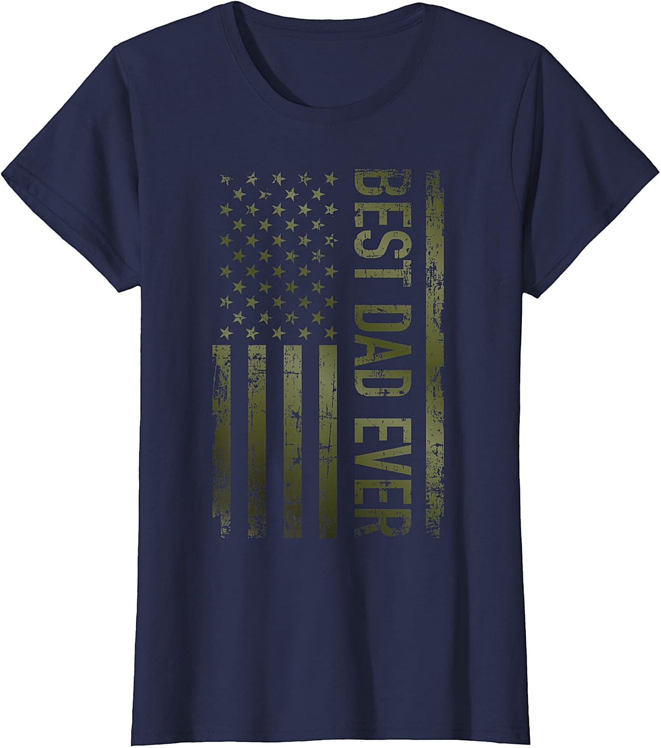 Best Dad Ever American Flag T-Shirt Patriotic Dad Gift