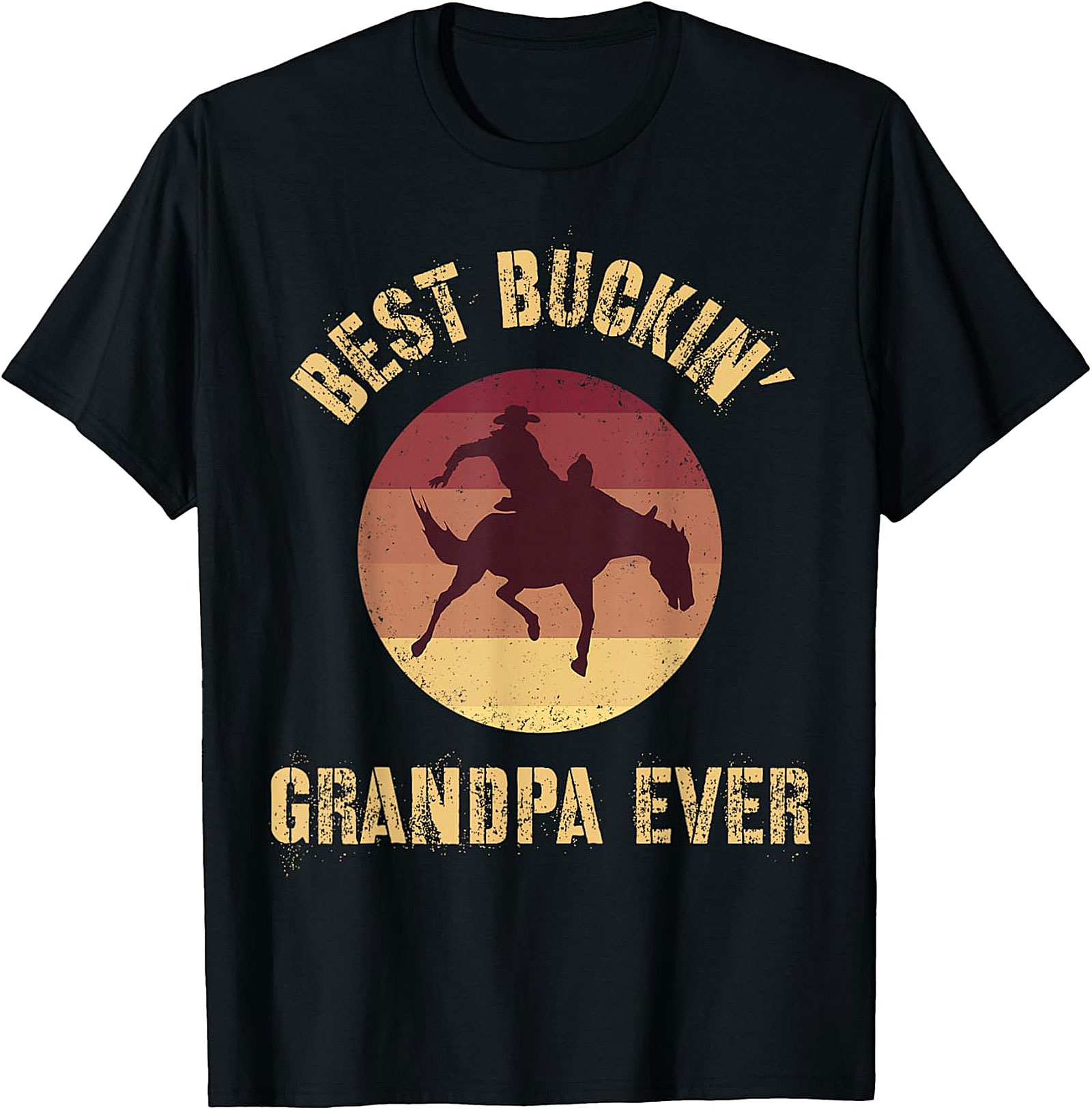 Best Buckin' Grandpa Ever T-Shirt | Funny Western Gift