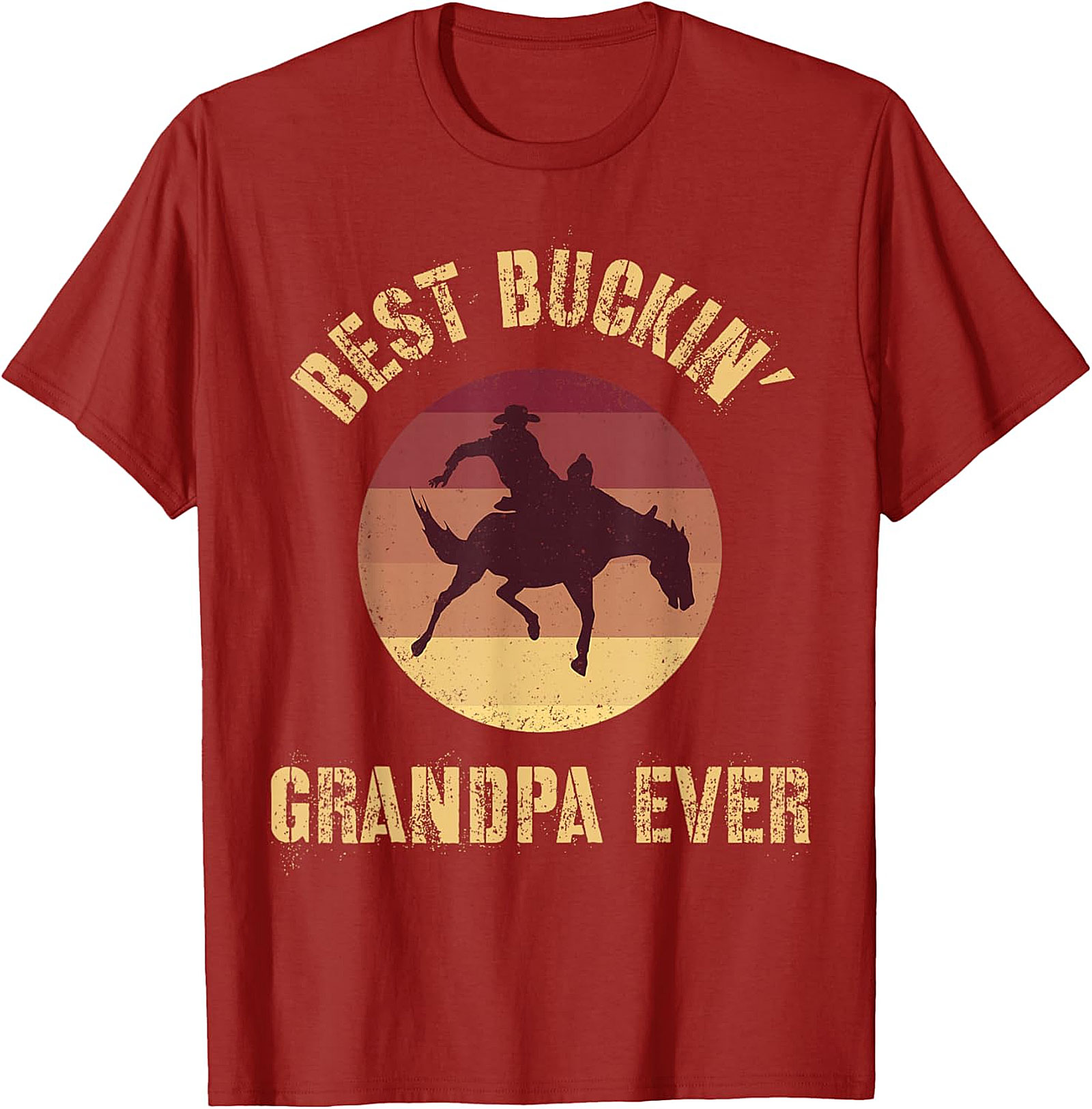 Best Buckin' Grandpa Ever T-Shirt | Funny Western Gift