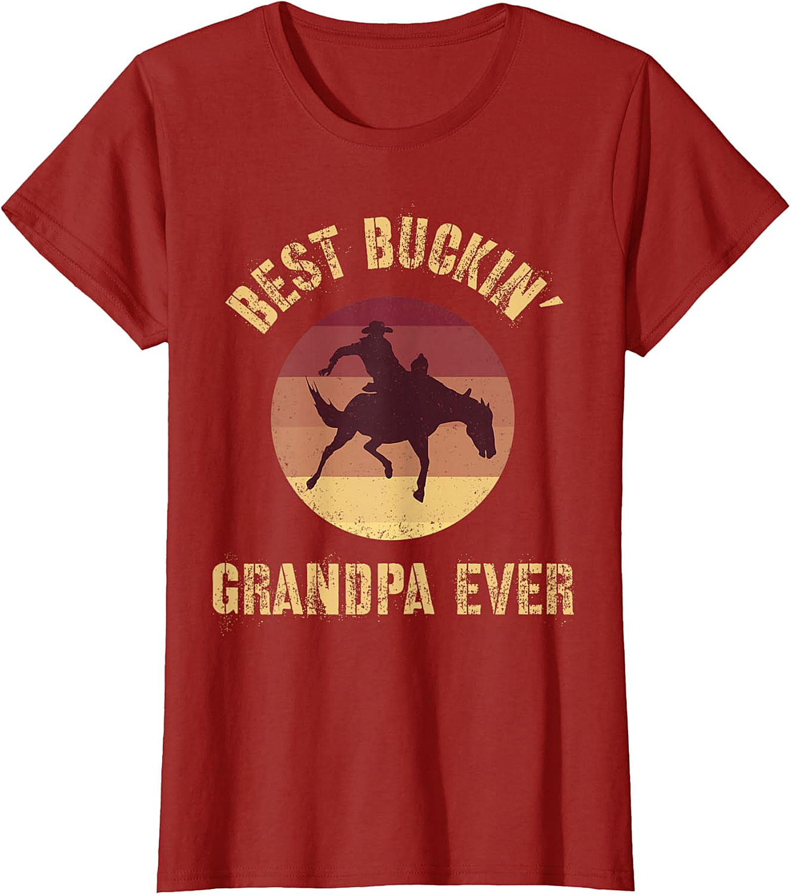 Best Buckin' Grandpa Ever T-Shirt | Funny Western Gift