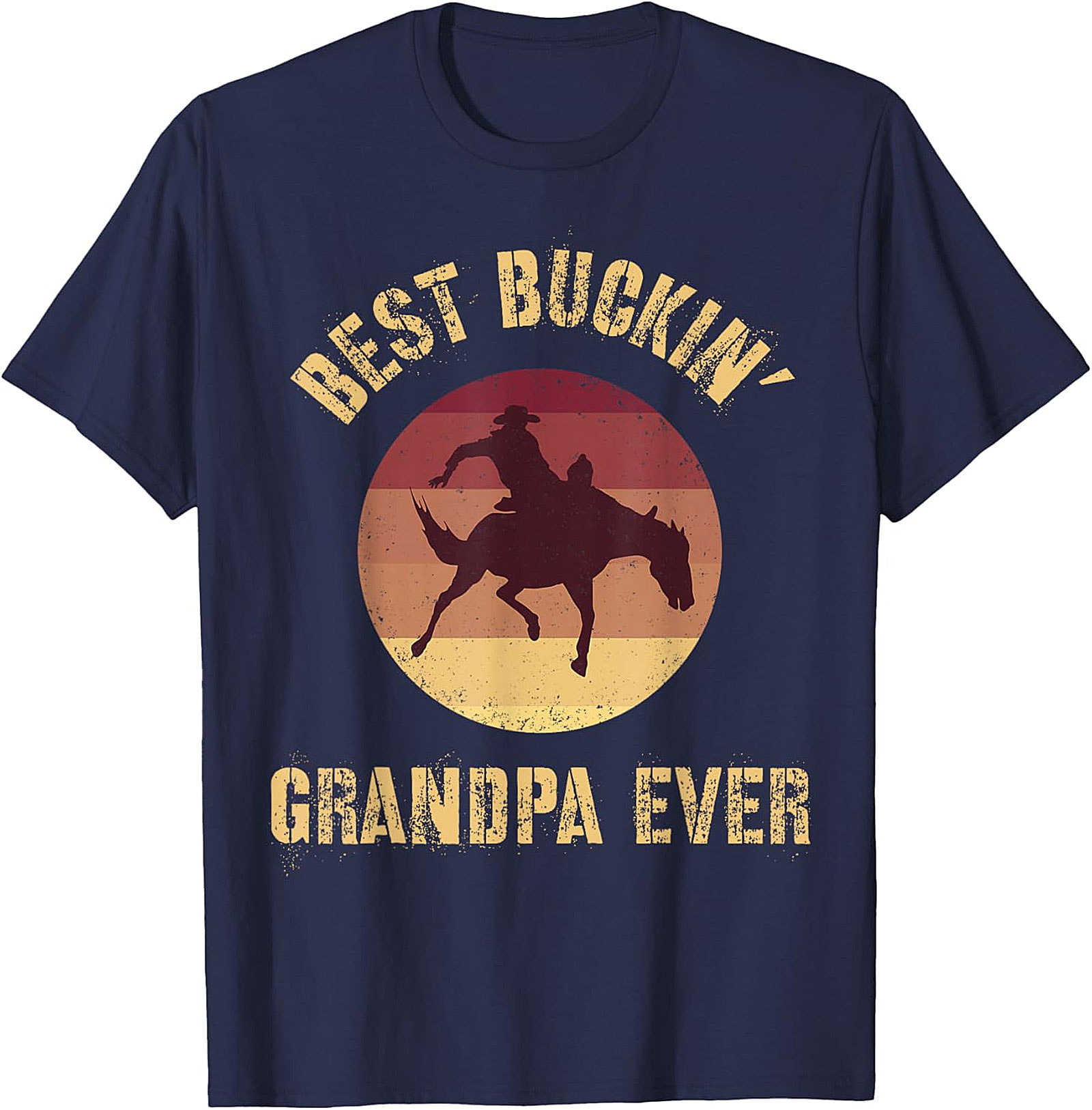 Best Buckin' Grandpa Ever T-Shirt | Funny Western Gift