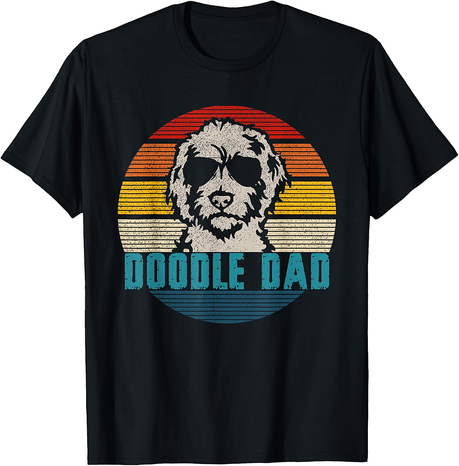 Retro Doodle Dad T-Shirt Vintage Dog Dad Graphic Tee