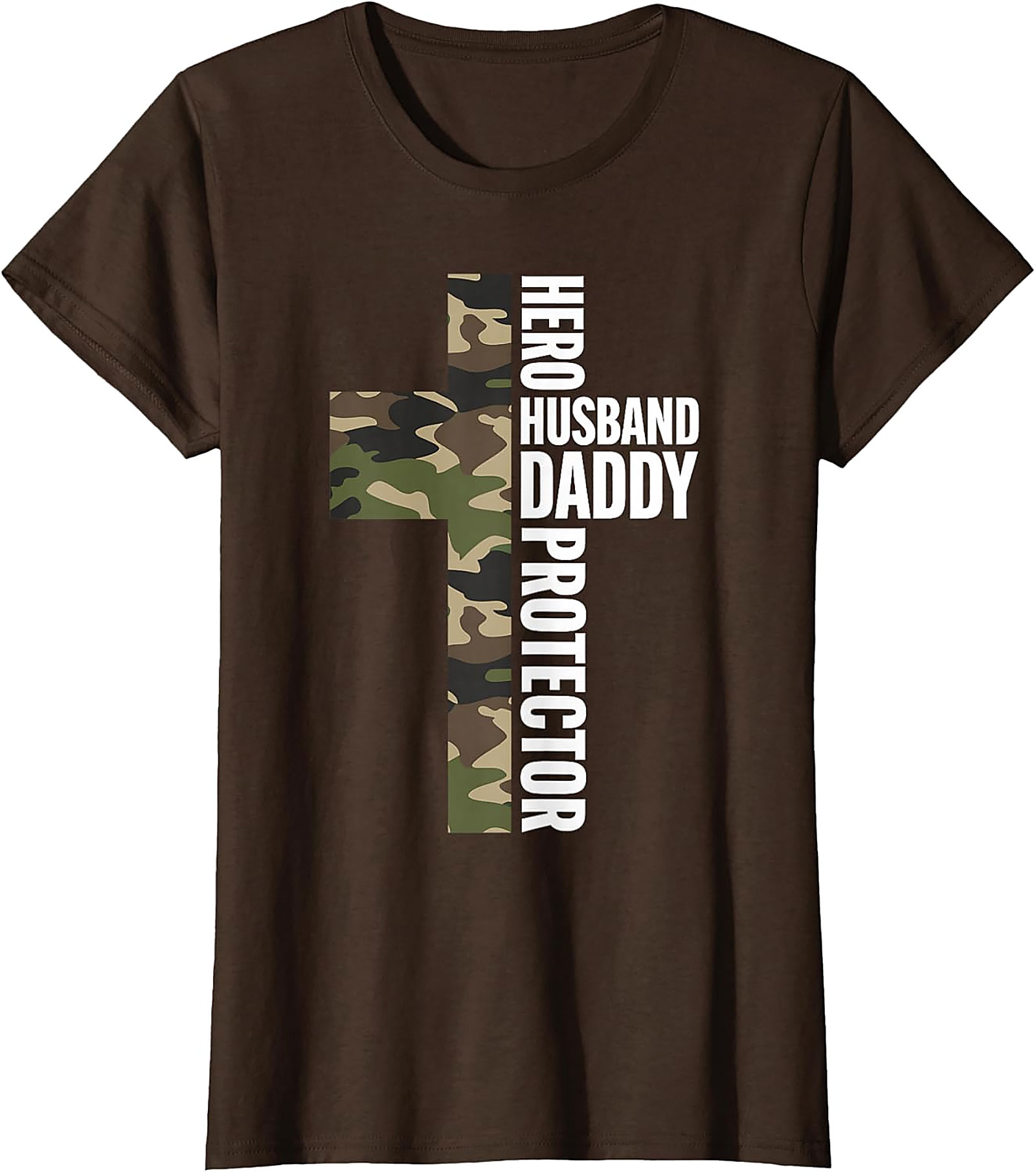 Hero Husband Daddy Protector T-Shirt | Camo Cross Tee