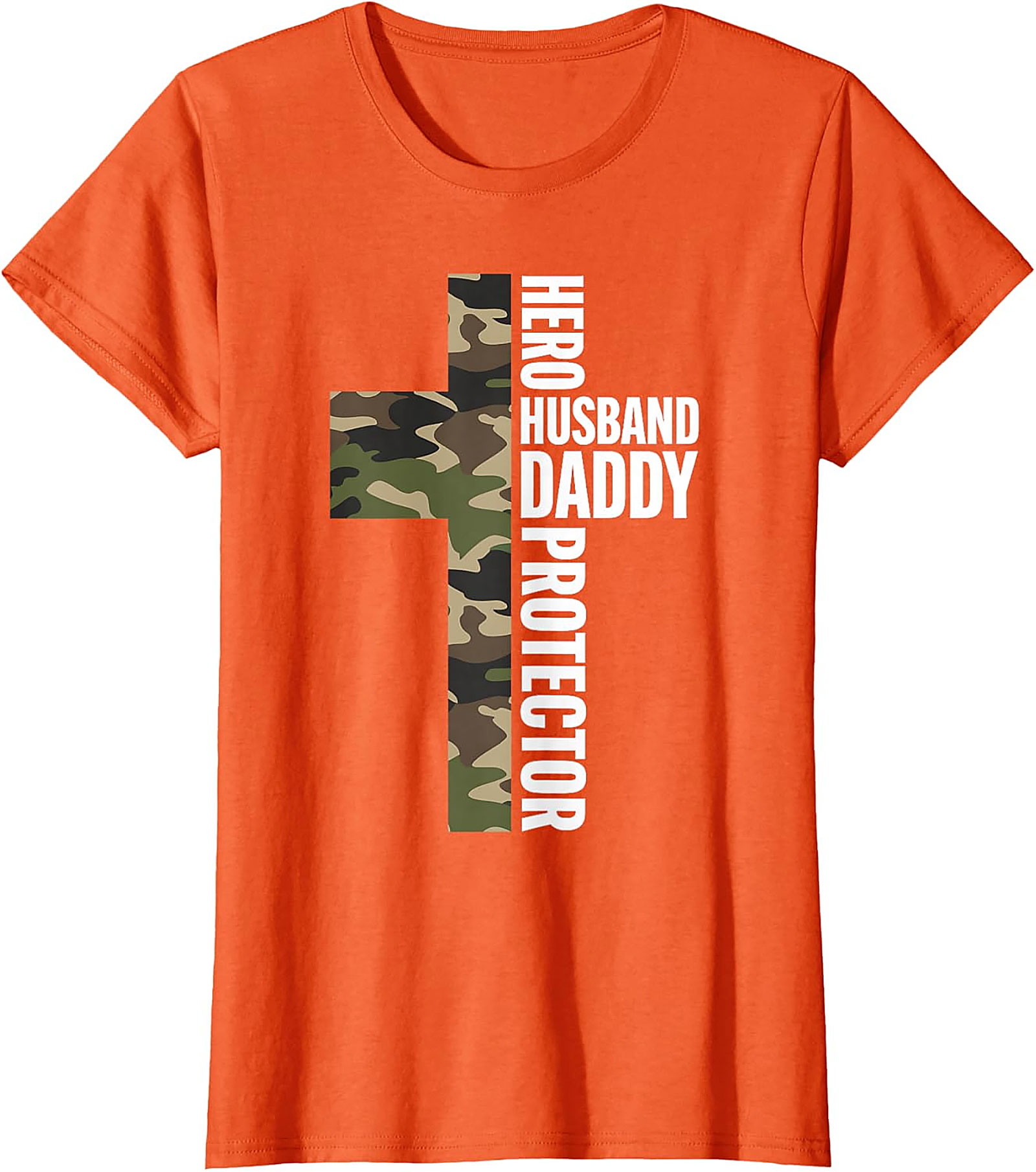 Hero Husband Daddy Protector T-Shirt | Camo Cross Tee