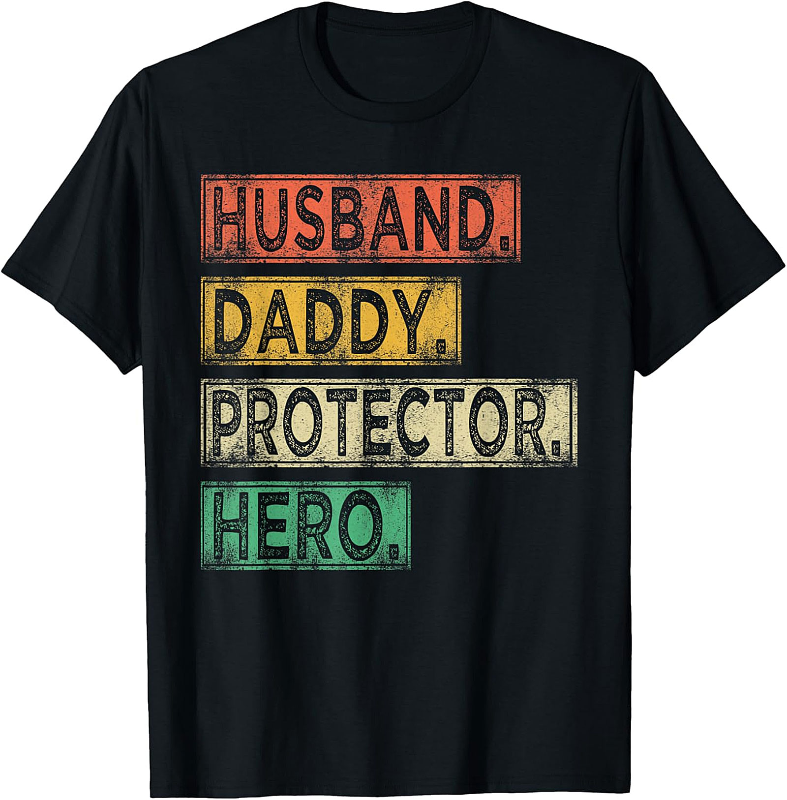 Husband Daddy Protector Hero T-Shirt | Retro Dad Gift