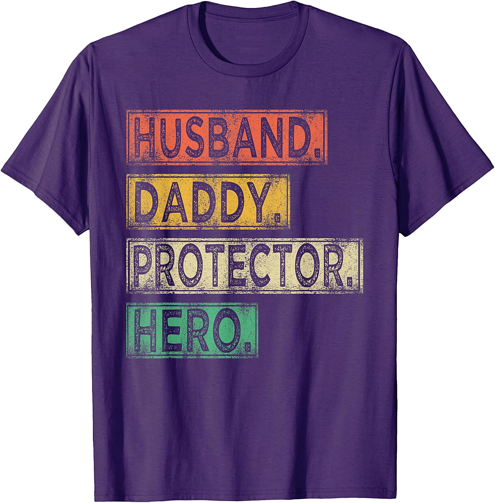 Husband Daddy Protector Hero T-Shirt | Retro Dad Gift