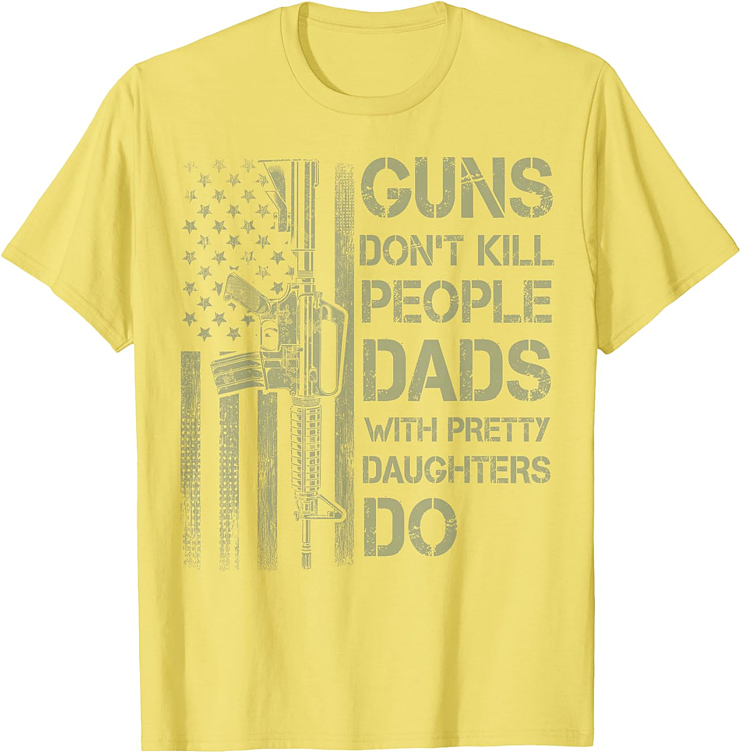 Funny Dads With Pretty Daughters T-Shirt Protective Dad Tee