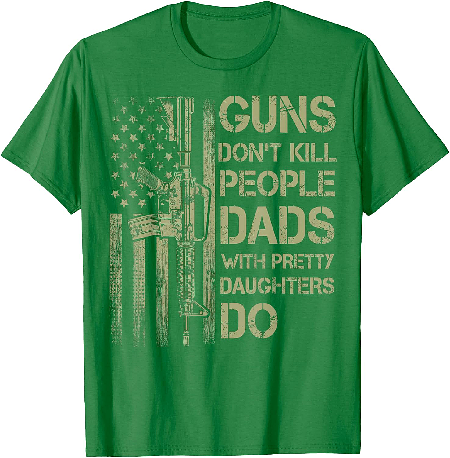 Funny Dads With Pretty Daughters T-Shirt Protective Dad Tee