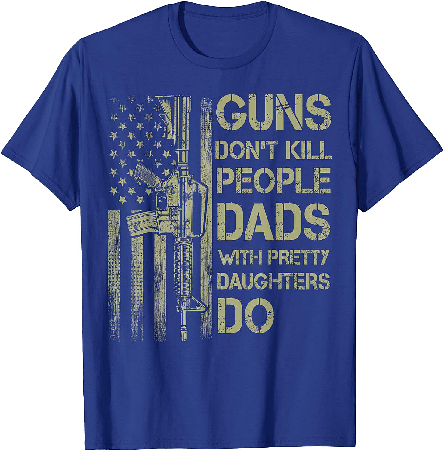 Funny Dads With Pretty Daughters T-Shirt Protective Dad Tee
