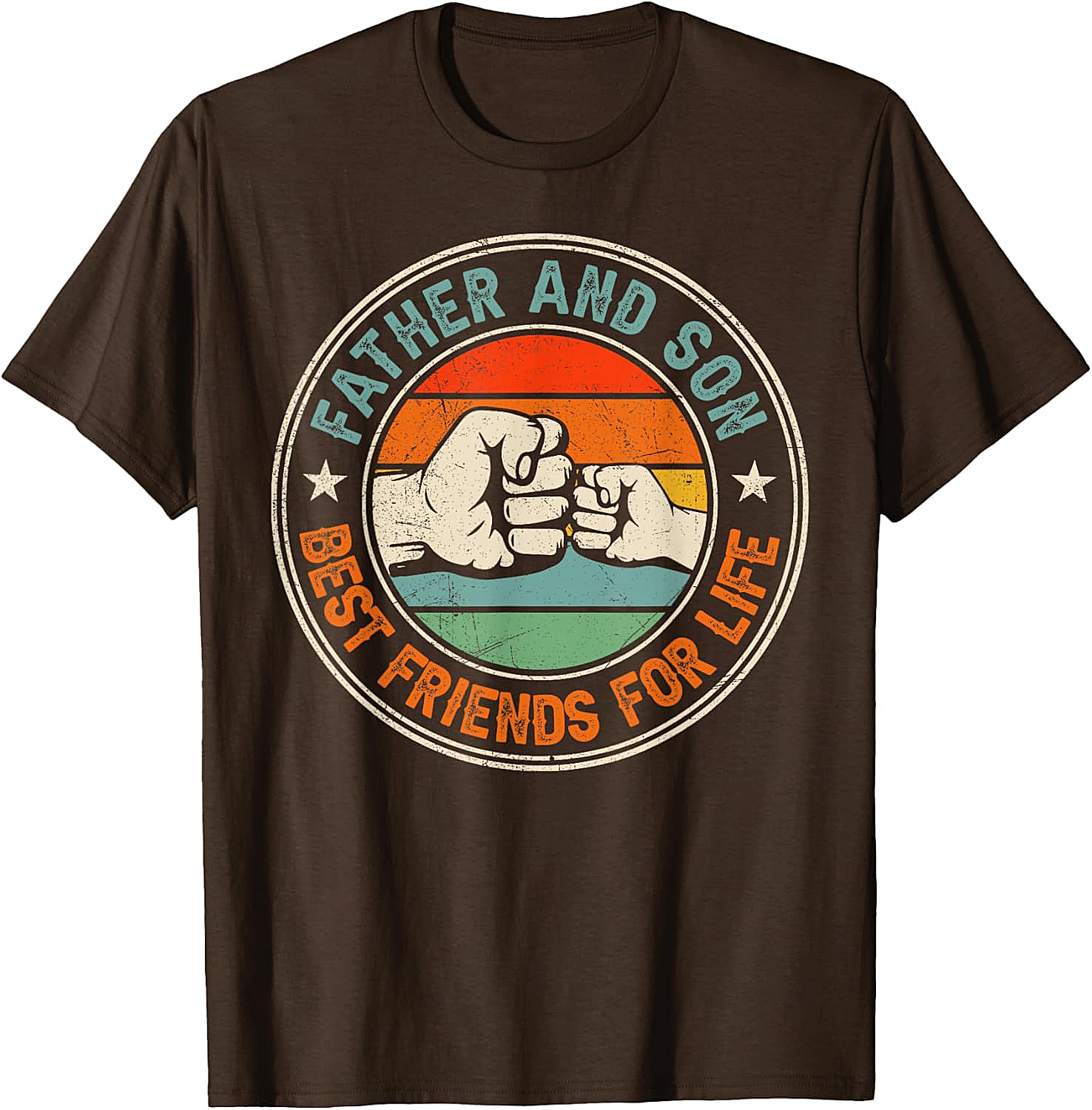 Father & Son Best Friends For Life T-Shirt Retro Tee