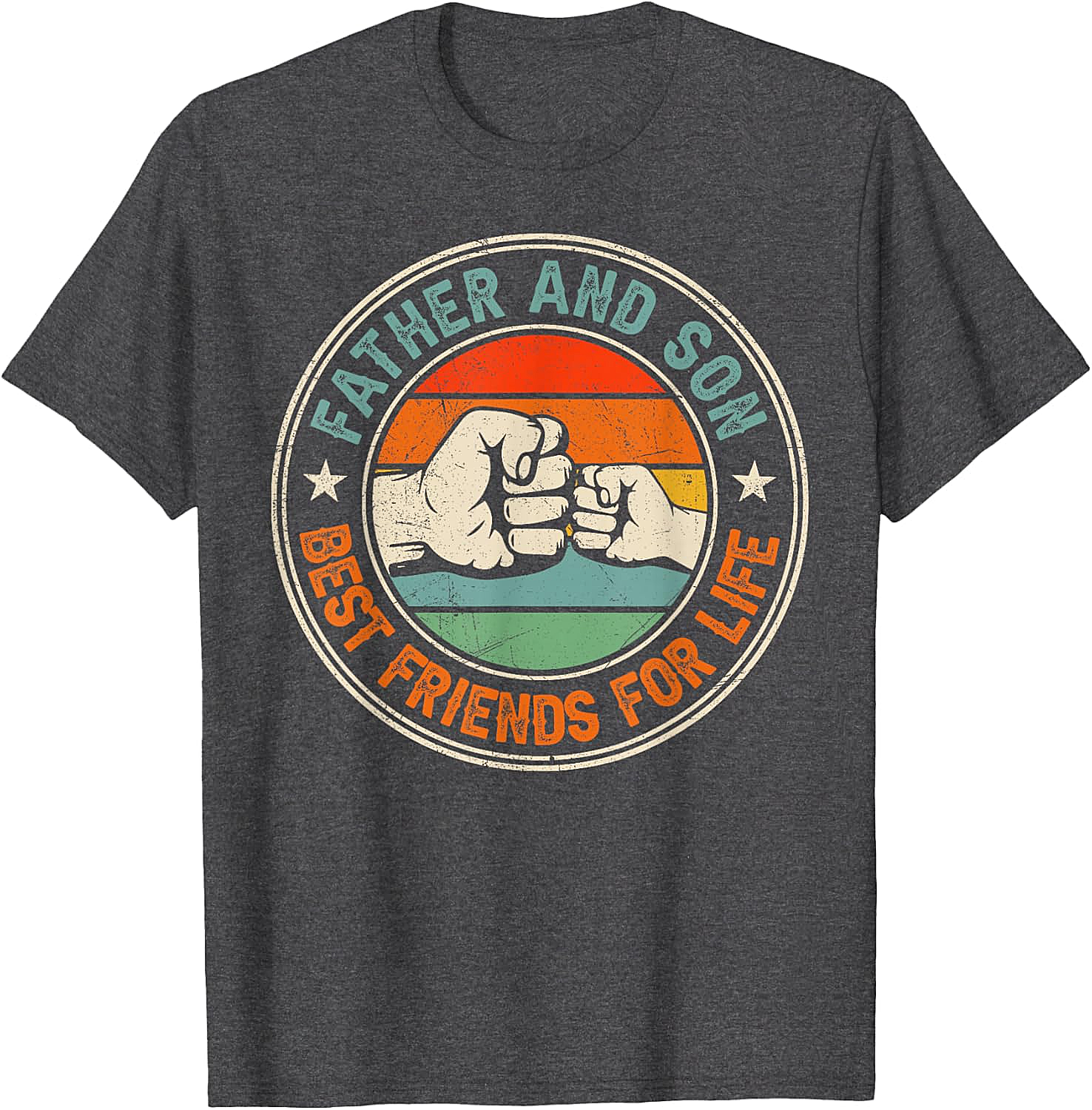 Father & Son Best Friends For Life T-Shirt Retro Tee