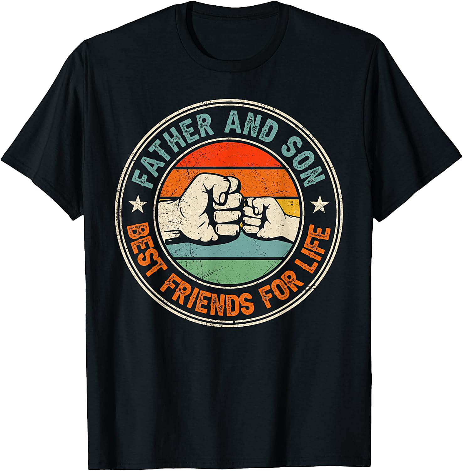 Father & Son Best Friends For Life T-Shirt Retro Tee