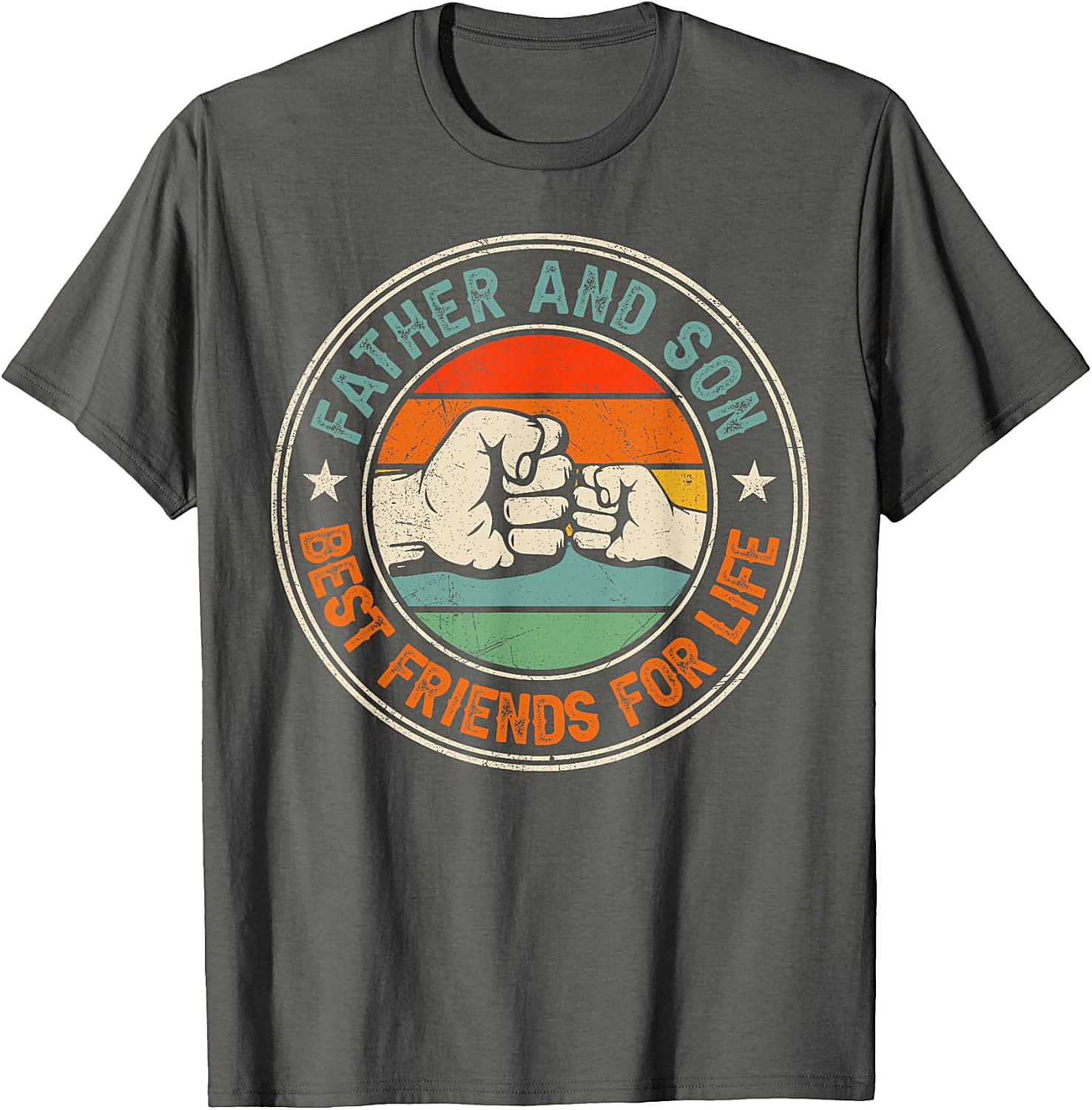 Father & Son Best Friends For Life T-Shirt Retro Tee