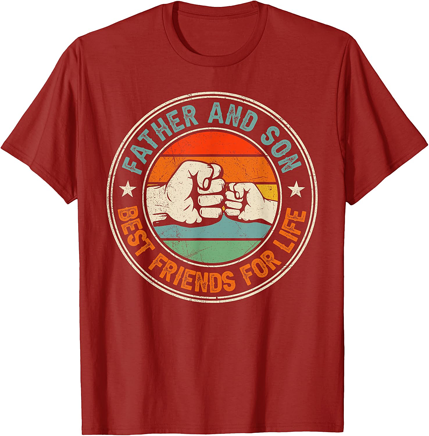 Father & Son Best Friends For Life T-Shirt Retro Tee