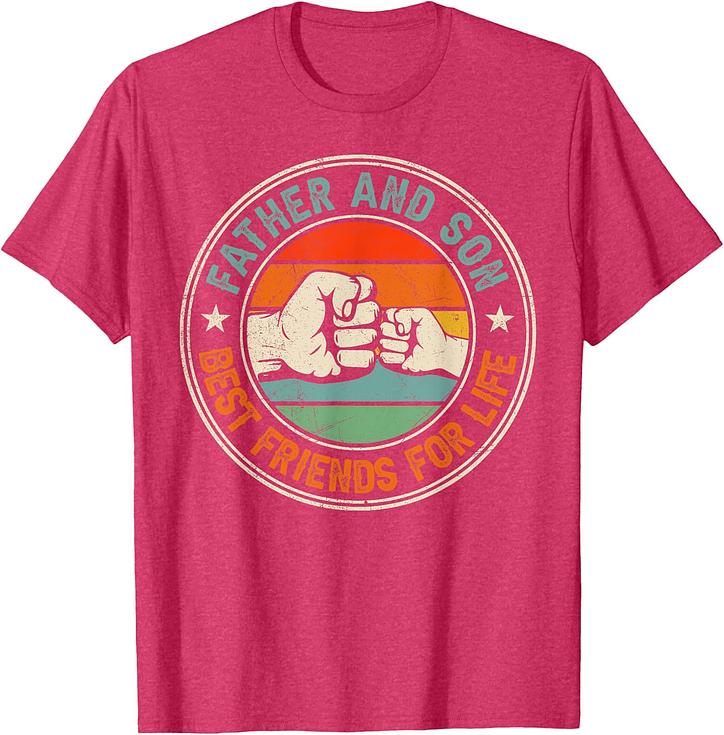 Father & Son Best Friends For Life T-Shirt Retro Tee