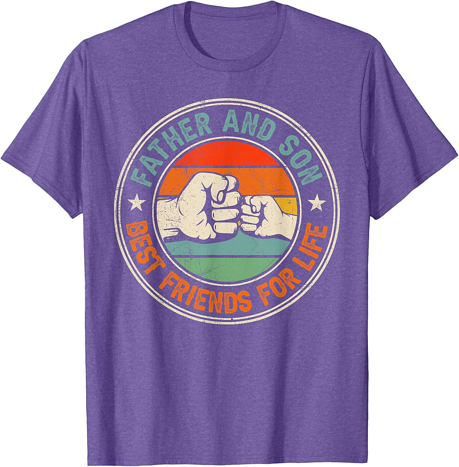Father & Son Best Friends For Life T-Shirt Retro Tee
