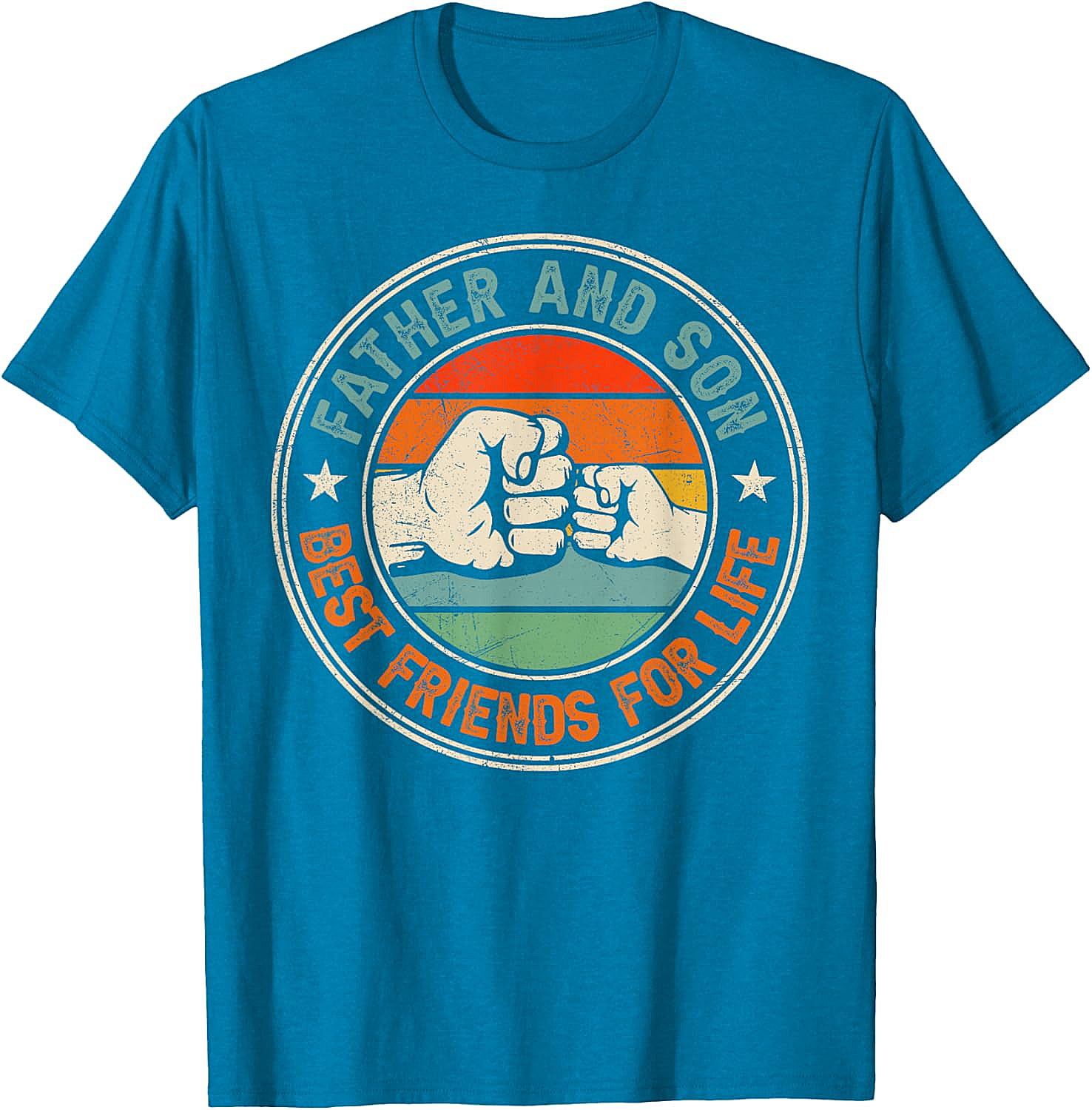 Father & Son Best Friends For Life T-Shirt Retro Tee