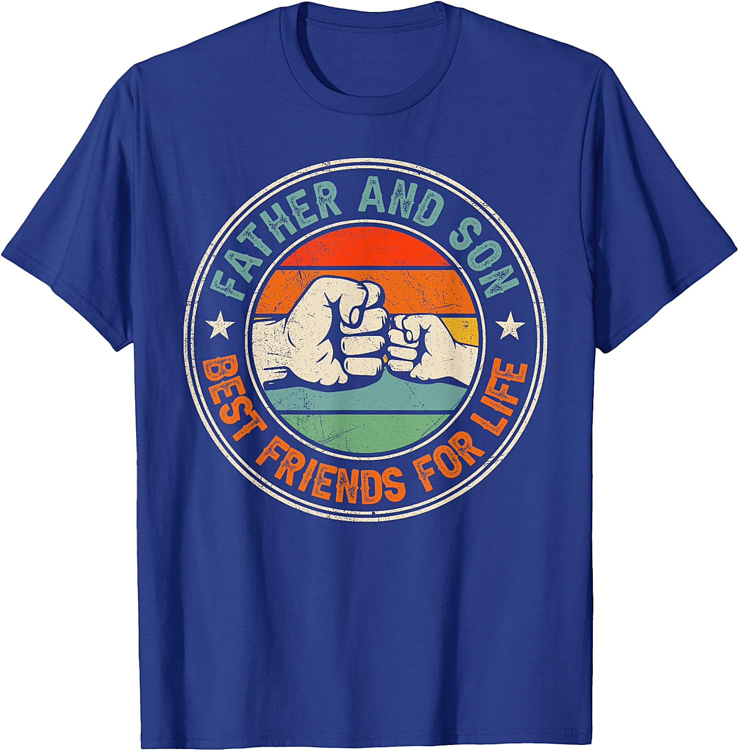 Father & Son Best Friends For Life T-Shirt Retro Tee