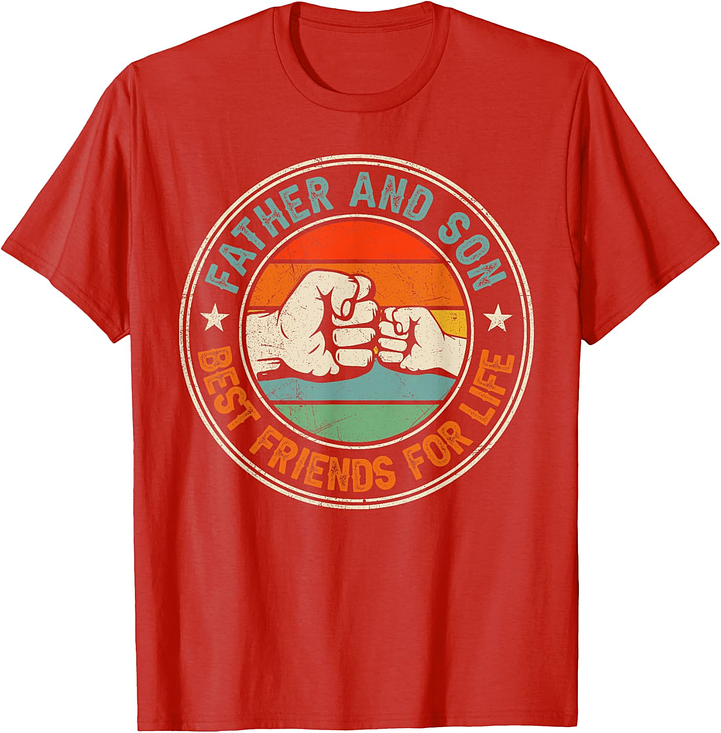Father & Son Best Friends For Life T-Shirt Retro Tee