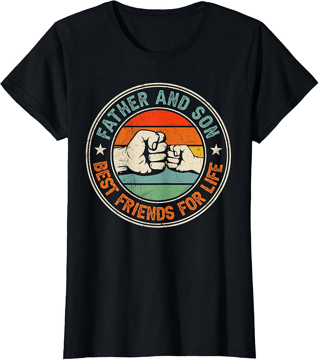 Father & Son Best Friends For Life T-Shirt Retro Tee