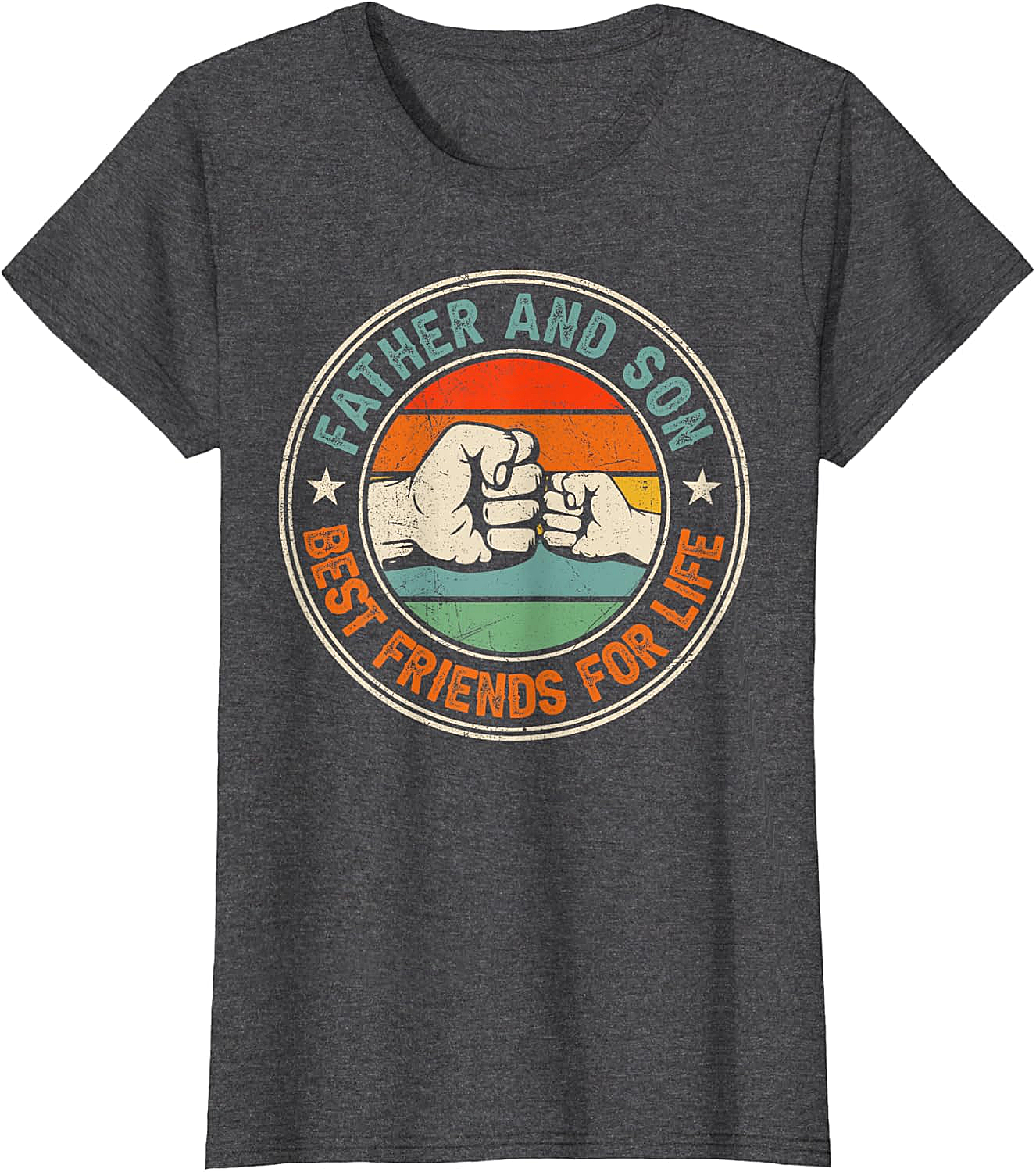 Father & Son Best Friends For Life T-Shirt Retro Tee