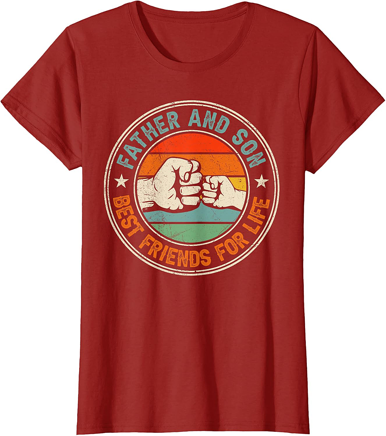 Father & Son Best Friends For Life T-Shirt Retro Tee