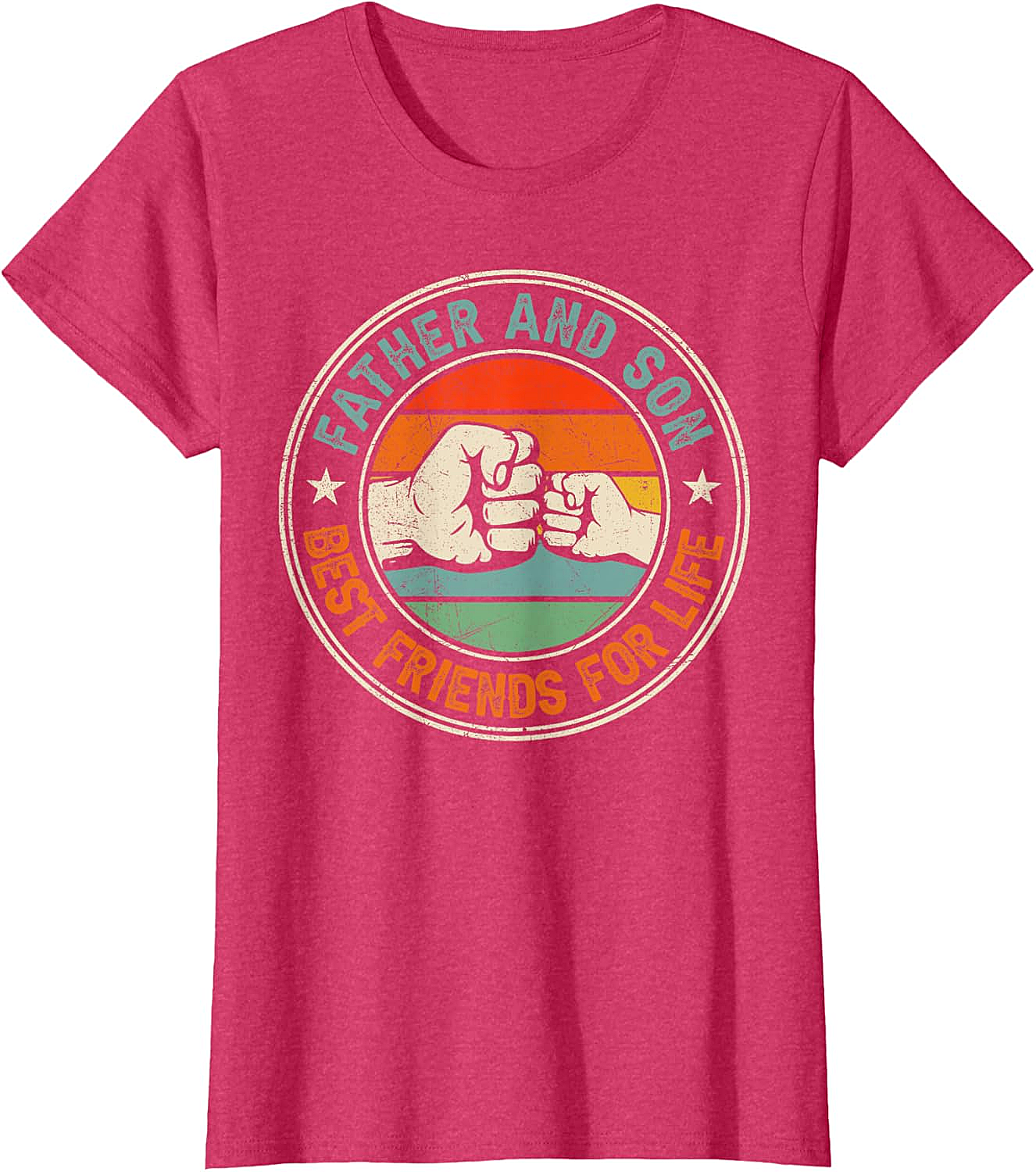 Father & Son Best Friends For Life T-Shirt Retro Tee