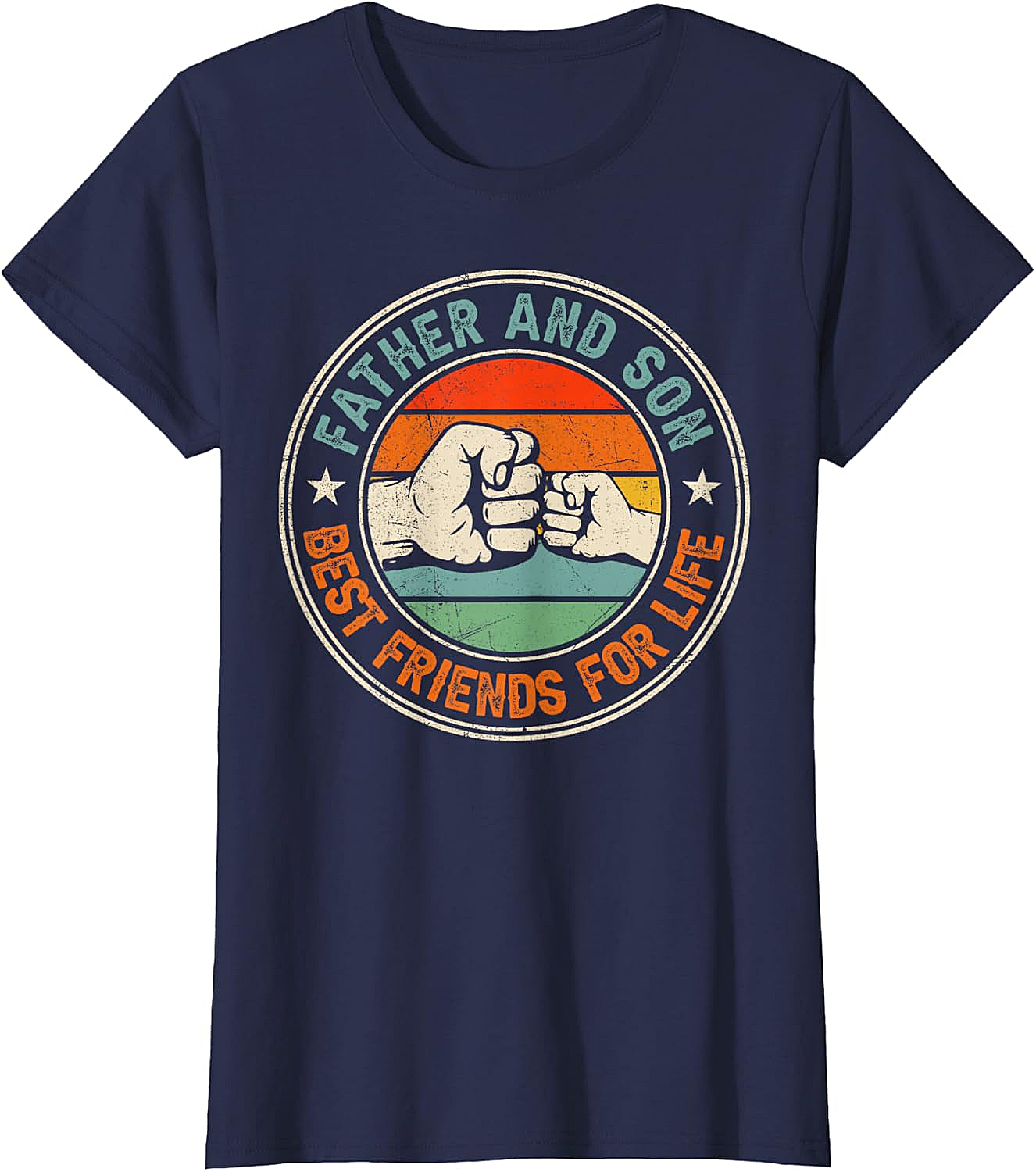 Father & Son Best Friends For Life T-Shirt Retro Tee