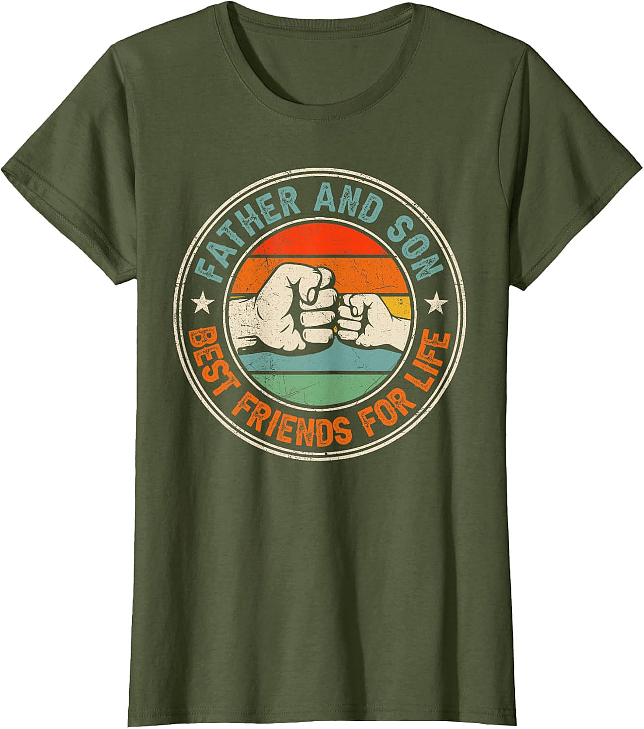 Father & Son Best Friends For Life T-Shirt Retro Tee