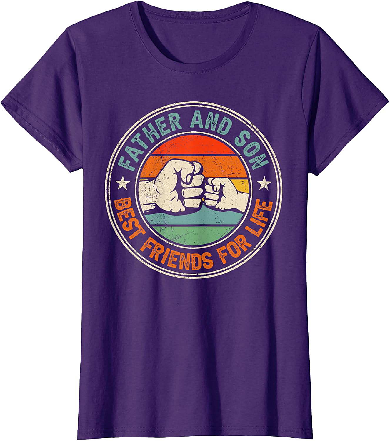 Father & Son Best Friends For Life T-Shirt Retro Tee