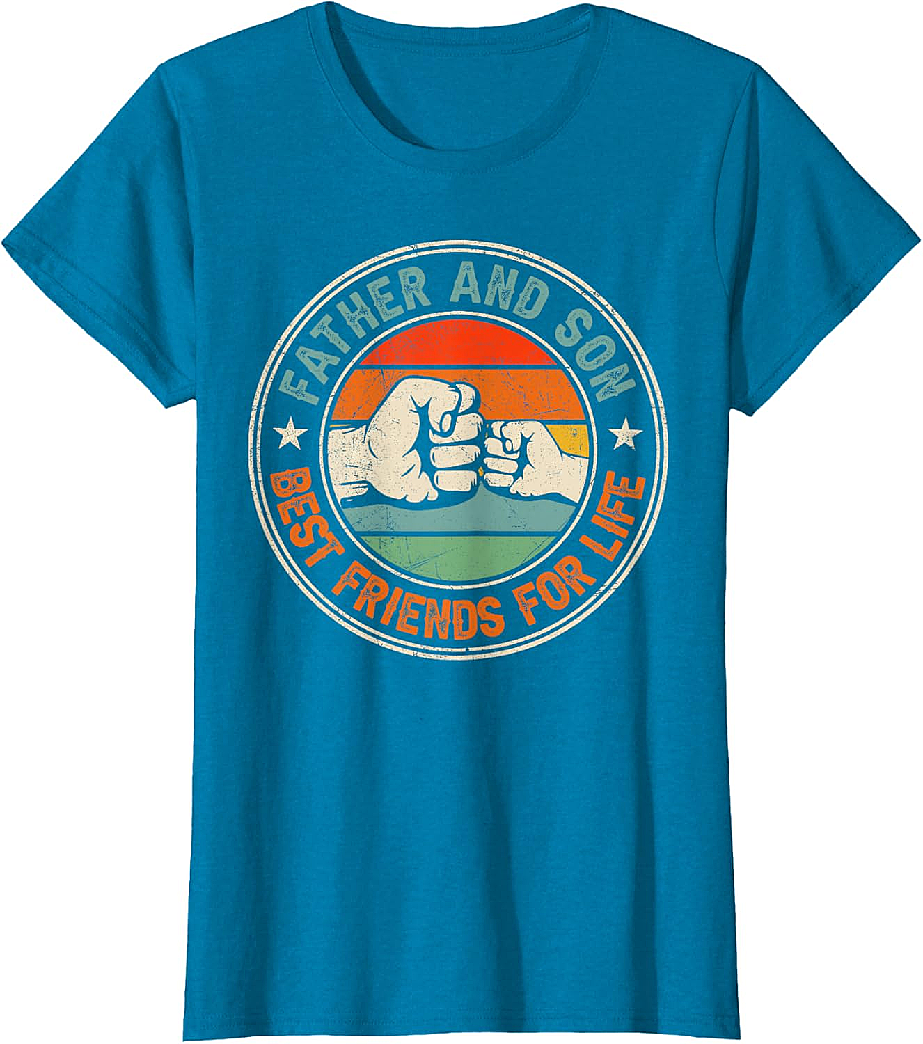 Father & Son Best Friends For Life T-Shirt Retro Tee