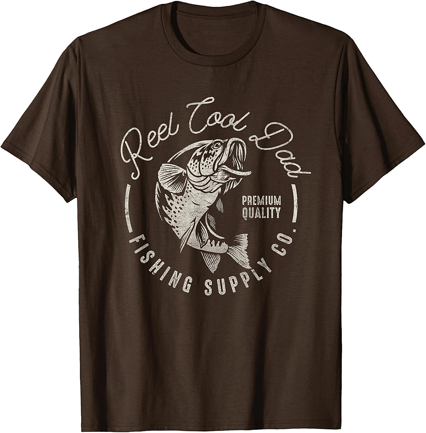  Reel Cool Dad T-Shirt Funny Fishing Graphic Tee