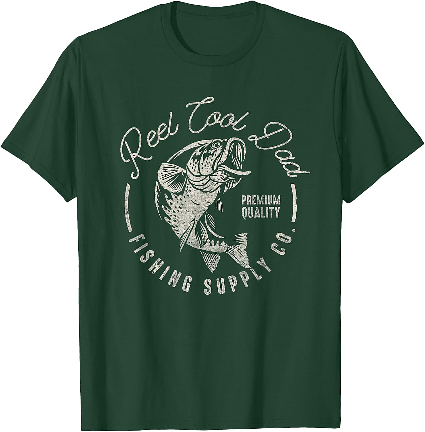  Reel Cool Dad T-Shirt Funny Fishing Graphic Tee