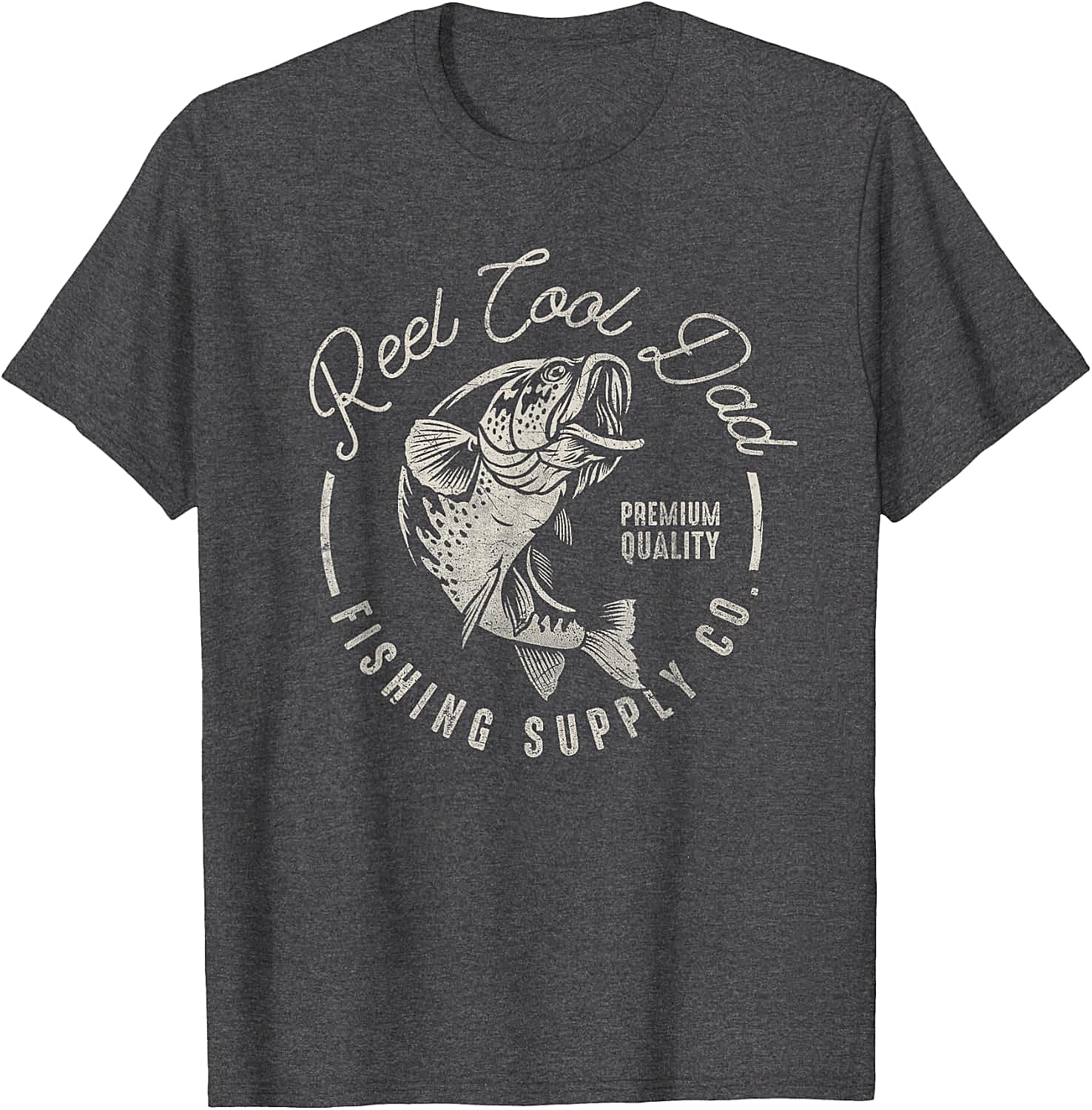  Reel Cool Dad T-Shirt Funny Fishing Graphic Tee
