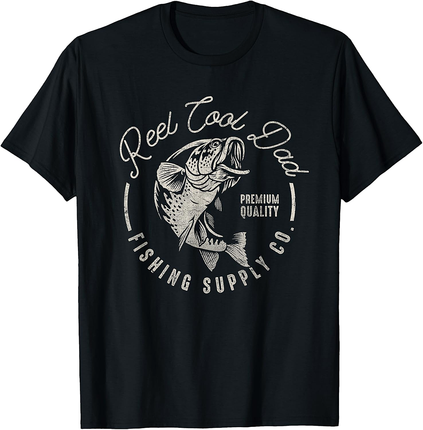 Reel Cool Dad T-Shirt Funny Fishing Graphic Tee